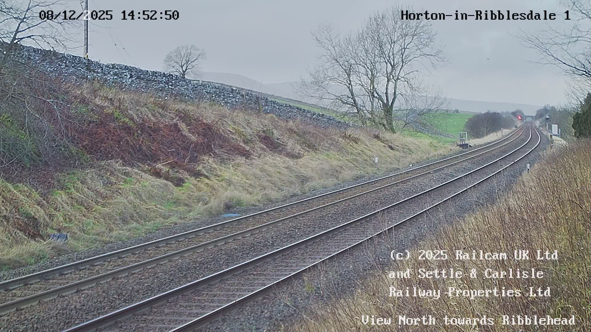 Horton-in-Ribblesdale Railway Station North Towards View  Live Cam - North Yorkshire, Yorkshire and the Humber, England, United Kingdom