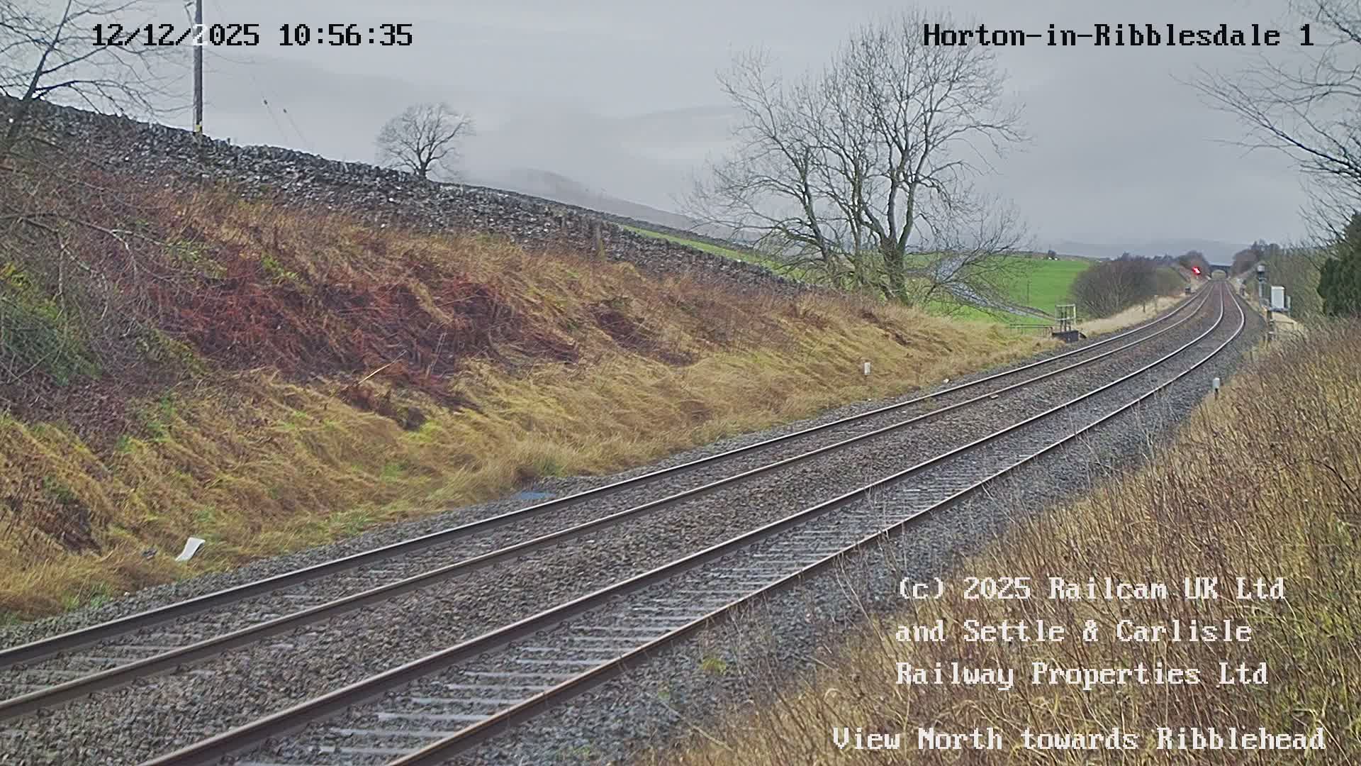 Horton-in-Ribblesdale Railway Station North Towards View  Live Cam - North Yorkshire, Yorkshire and the Humber, England, United Kingdom