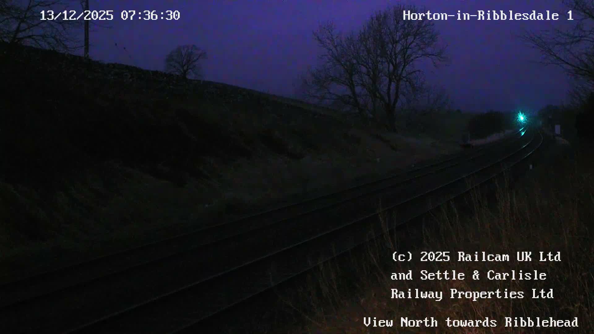 Horton-in-Ribblesdale Railway Station North Towards View  Live Cam - North Yorkshire, Yorkshire and the Humber, England, United Kingdom