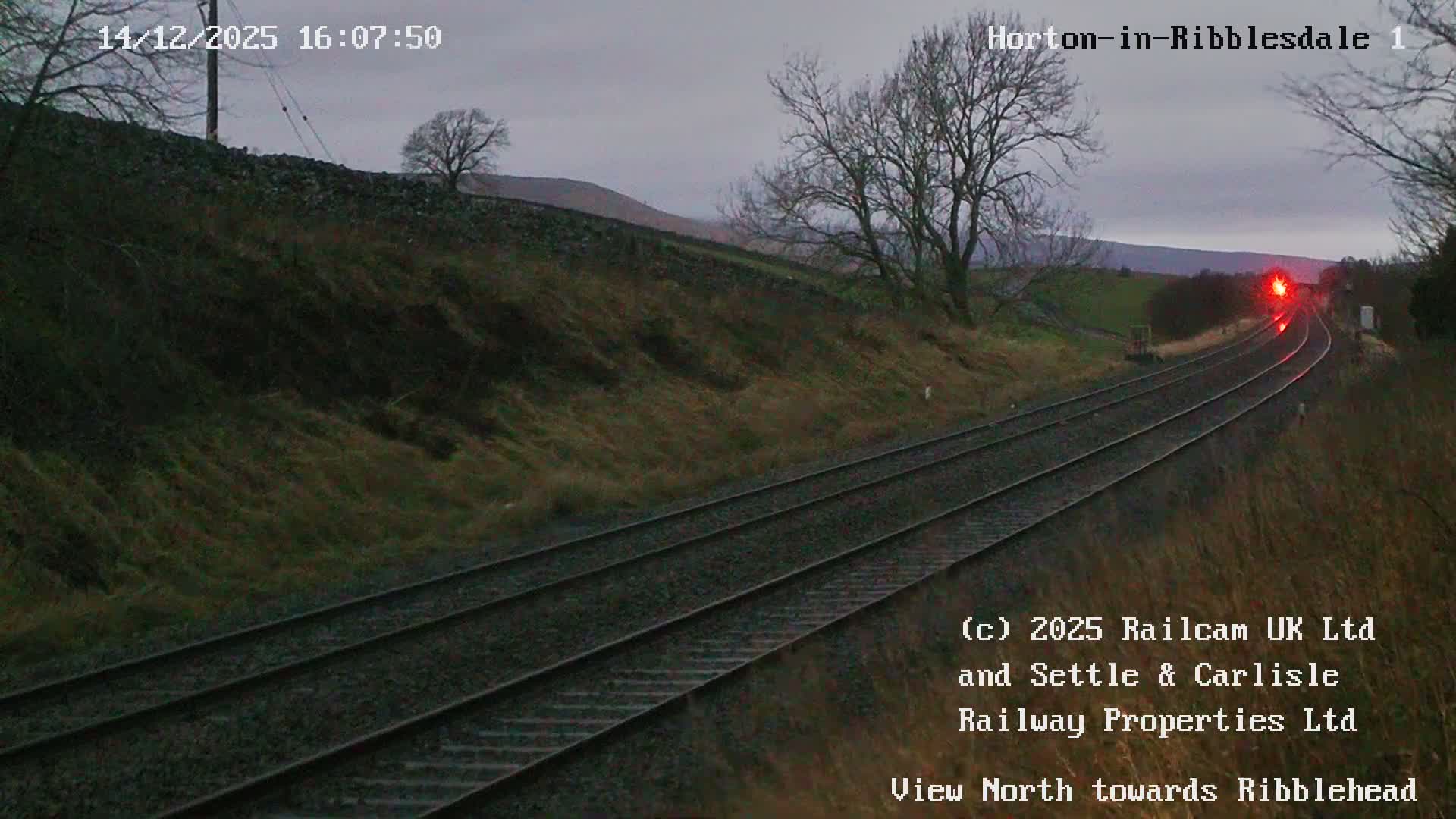Horton-in-Ribblesdale Railway Station North Towards View  Live Cam - North Yorkshire, Yorkshire and the Humber, England, United Kingdom