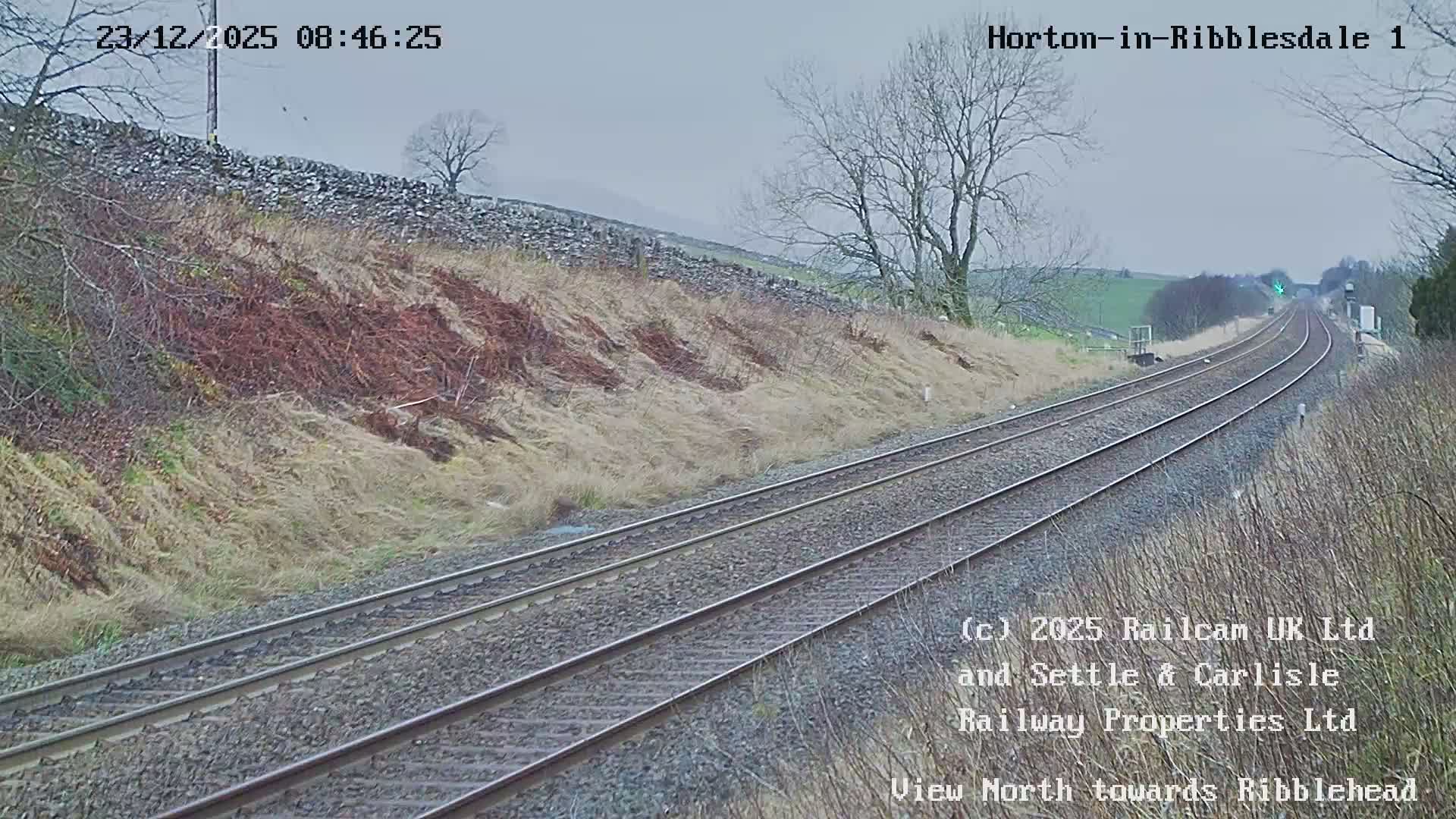 Horton-in-Ribblesdale Railway Station North Towards View  Live Cam - North Yorkshire, Yorkshire and the Humber, England, United Kingdom