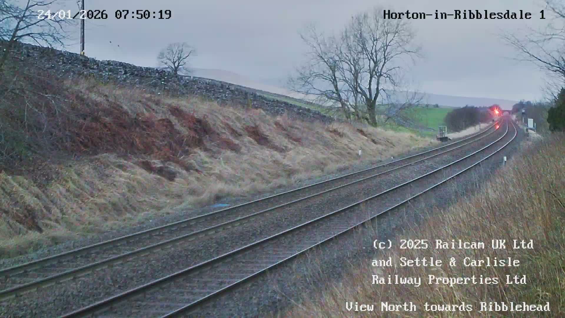 Horton-in-Ribblesdale Railway Station North Towards View  Live Cam - North Yorkshire, Yorkshire and the Humber, England, United Kingdom