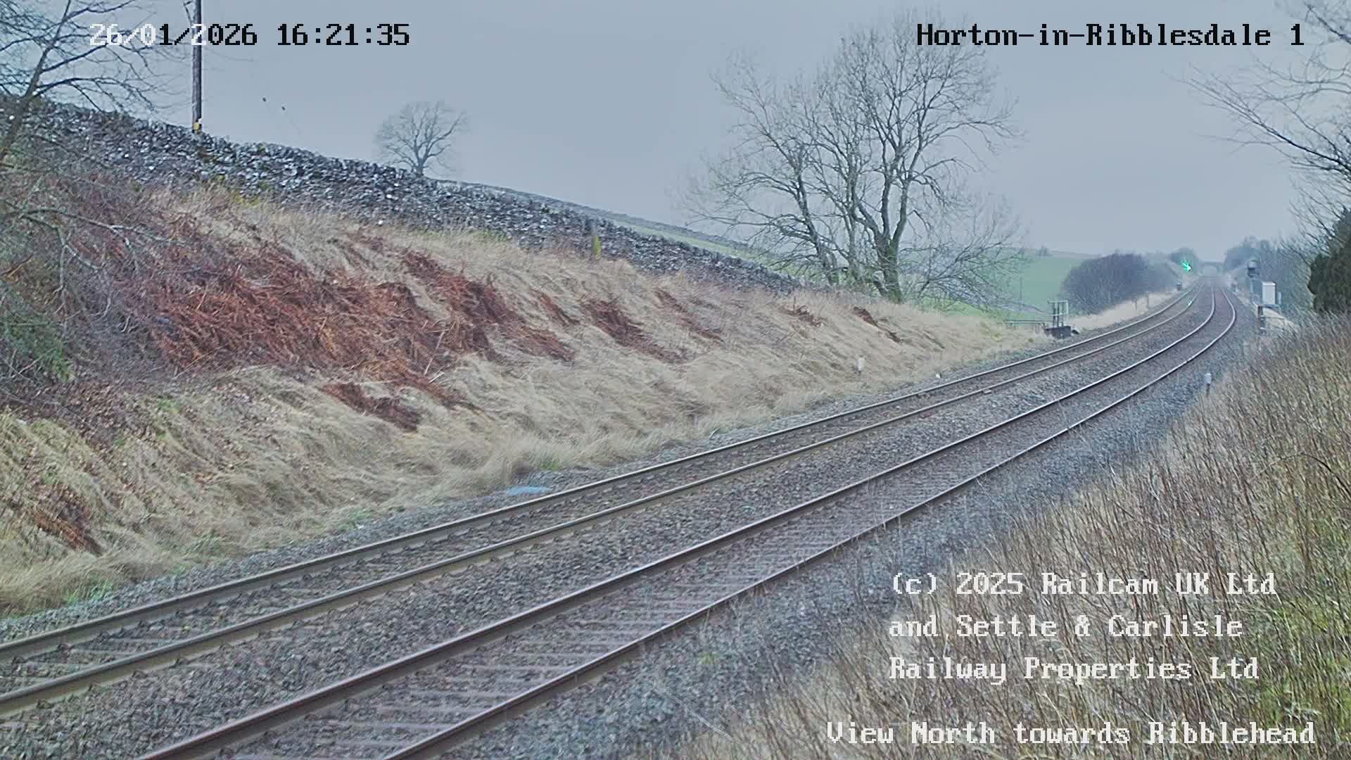 Horton-in-Ribblesdale Railway Station North Towards View  Live Cam - North Yorkshire, Yorkshire and the Humber, England, United Kingdom