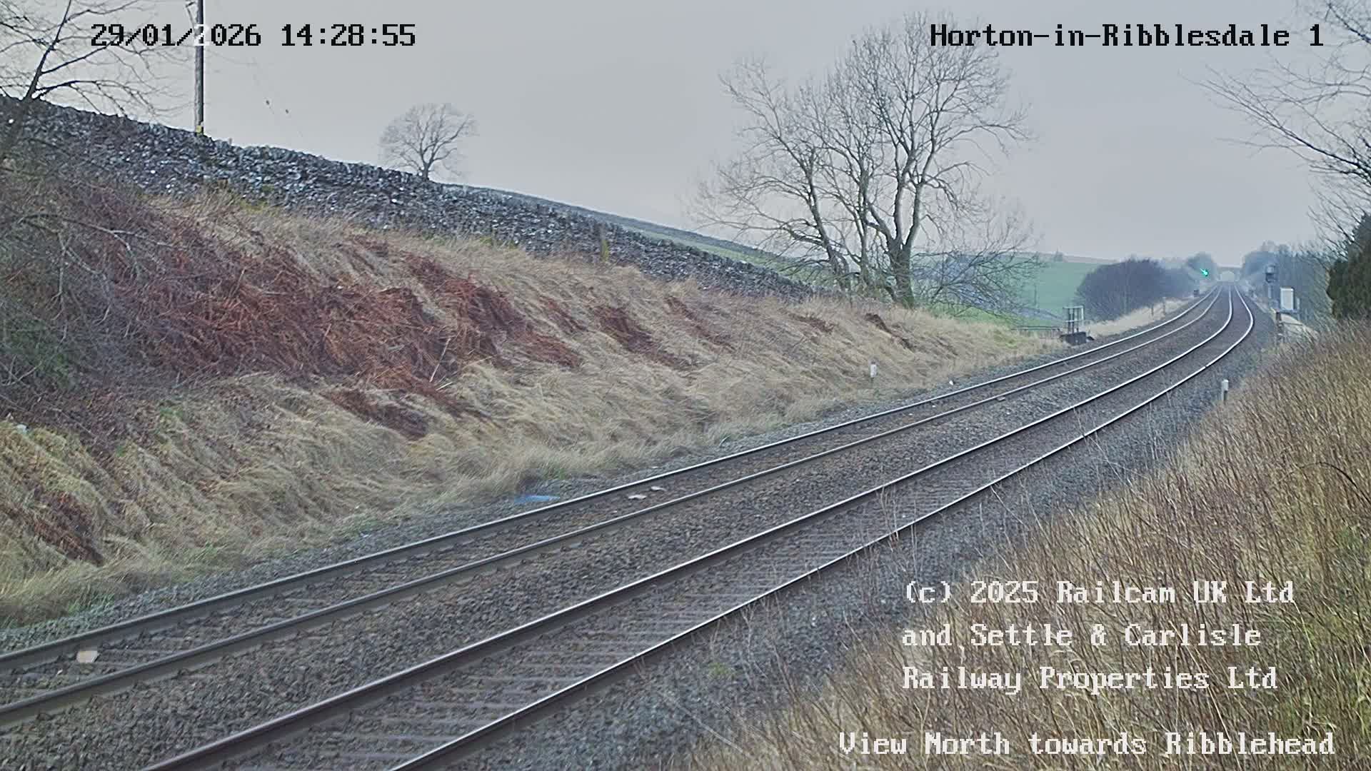 Horton-in-Ribblesdale Railway Station North Towards View  Live Cam - North Yorkshire, Yorkshire and the Humber, England, United Kingdom