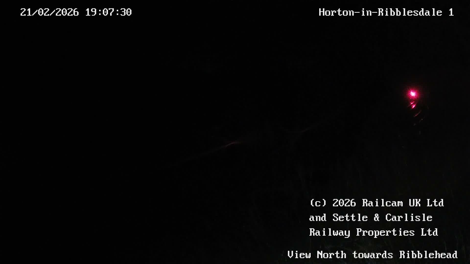 Horton-in-Ribblesdale Railway Station North Towards View  Live Cam - North Yorkshire, Yorkshire and the Humber, England, United Kingdom