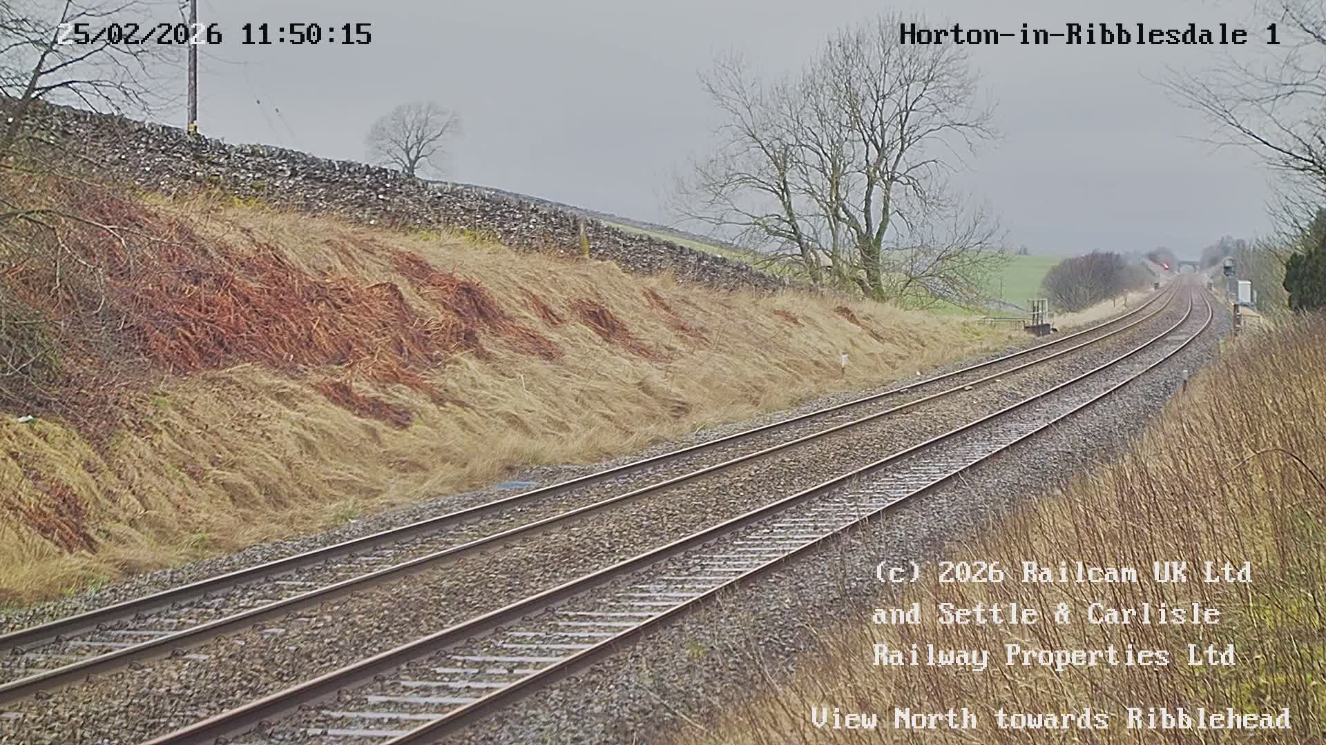 Horton-in-Ribblesdale Railway Station North Towards View  Live Cam - North Yorkshire, Yorkshire and the Humber, England, United Kingdom