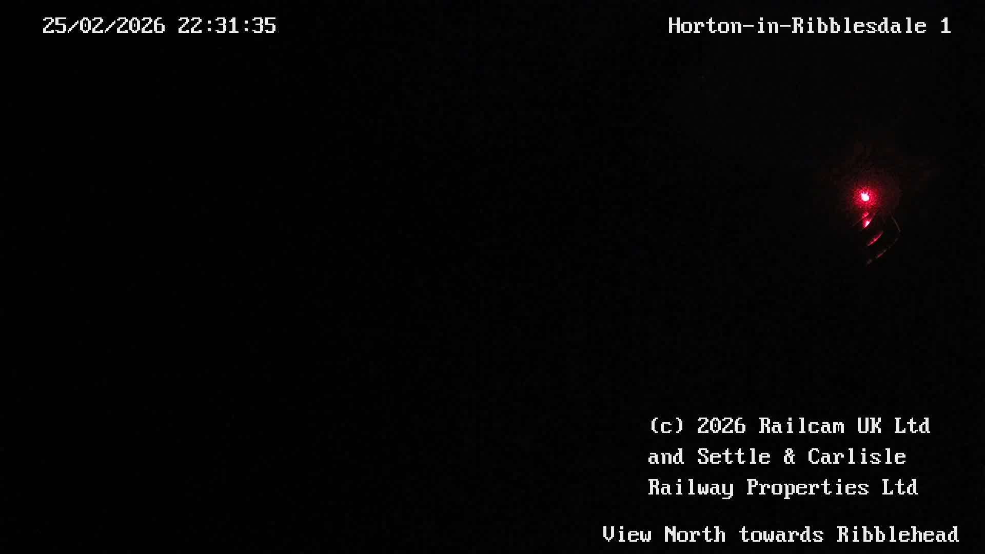 Horton-in-Ribblesdale Railway Station North Towards View  Live Cam - North Yorkshire, Yorkshire and the Humber, England, United Kingdom