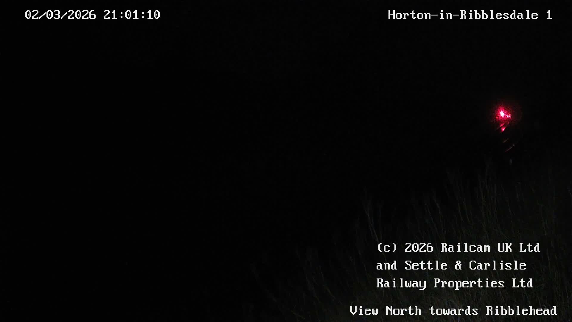 Horton-in-Ribblesdale Railway Station North Towards View  Live Cam - North Yorkshire, Yorkshire and the Humber, England, United Kingdom