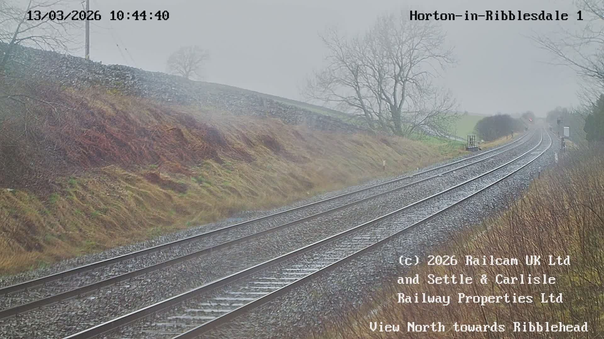Horton-in-Ribblesdale Railway Station North Towards View  Live Cam - North Yorkshire, Yorkshire and the Humber, England, United Kingdom