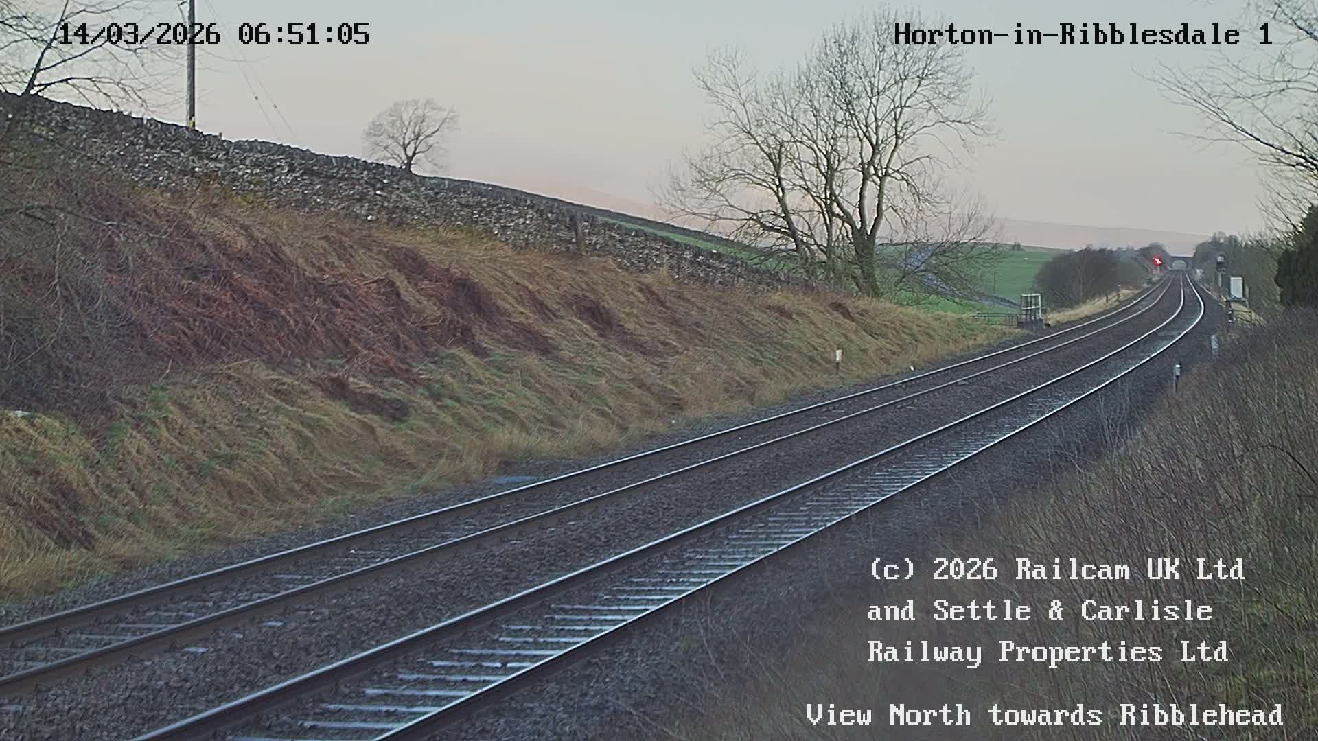 Horton-in-Ribblesdale Railway Station North Towards View  Live Cam - North Yorkshire, Yorkshire and the Humber, England, United Kingdom
