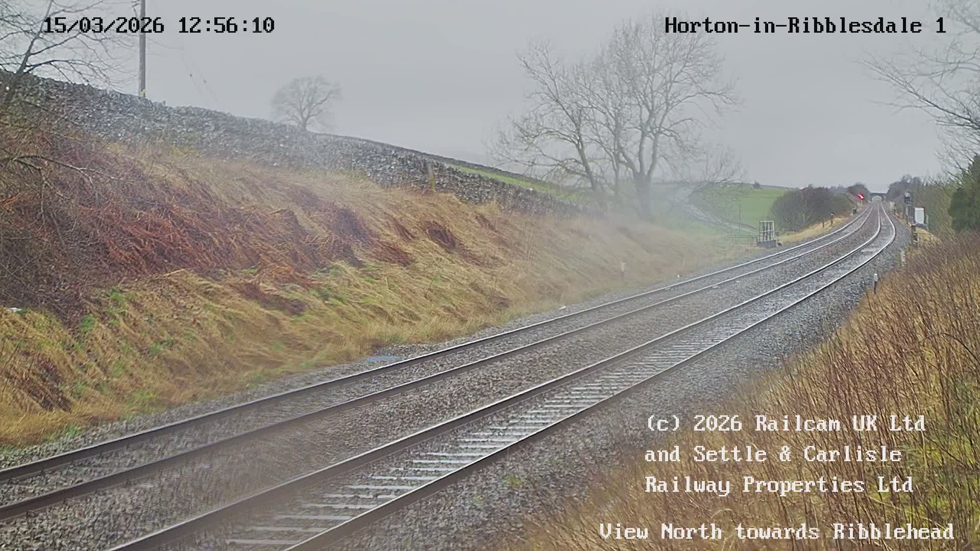 Horton-in-Ribblesdale Railway Station North Towards View  Live Cam - North Yorkshire, Yorkshire and the Humber, England, United Kingdom