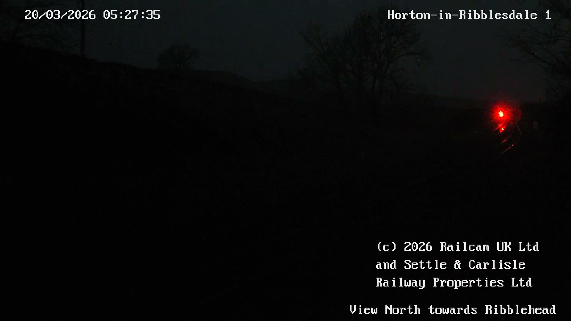Horton-in-Ribblesdale Railway Station North Towards View  Live Cam - North Yorkshire, Yorkshire and the Humber, England, United Kingdom