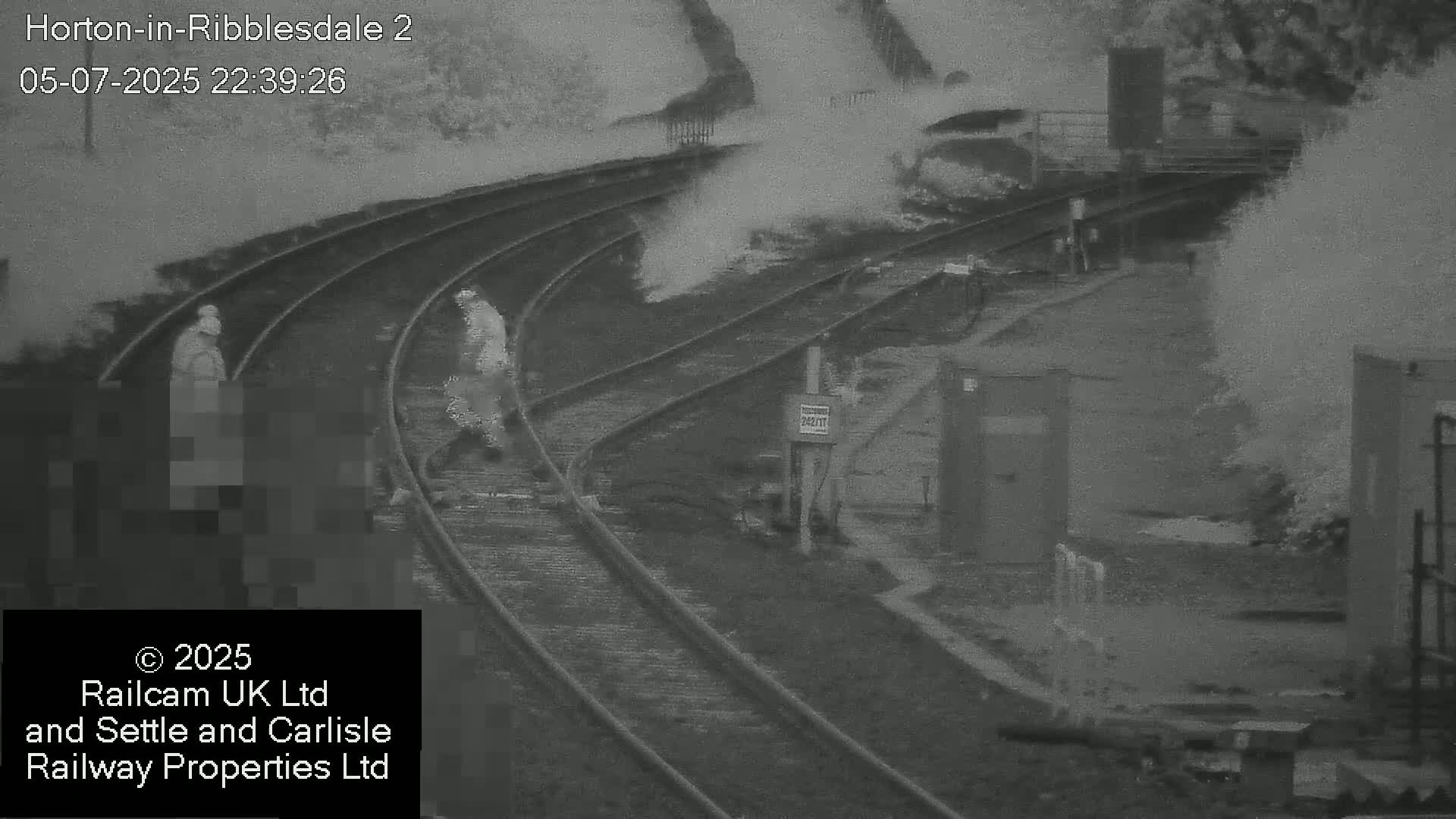 Horton-in-Ribblesdale Railway Station  South Towards View  & Quarry Siding Entrance Live Cam - North Yorkshire, Yorkshire and the Humber, England, United Kingdom
