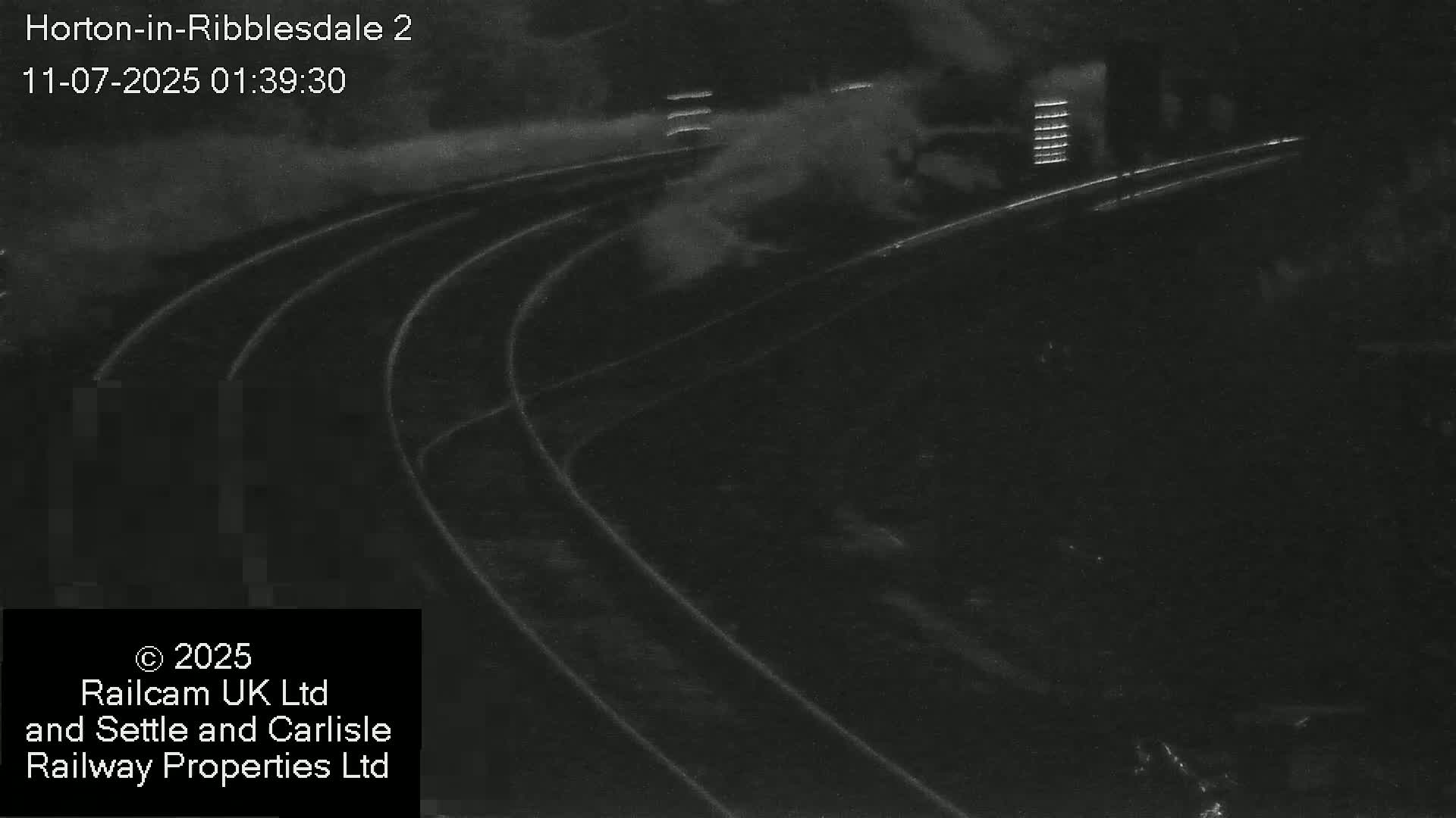 Horton-in-Ribblesdale Railway Station  South Towards View  & Quarry Siding Entrance Live Cam - North Yorkshire, Yorkshire and the Humber, England, United Kingdom