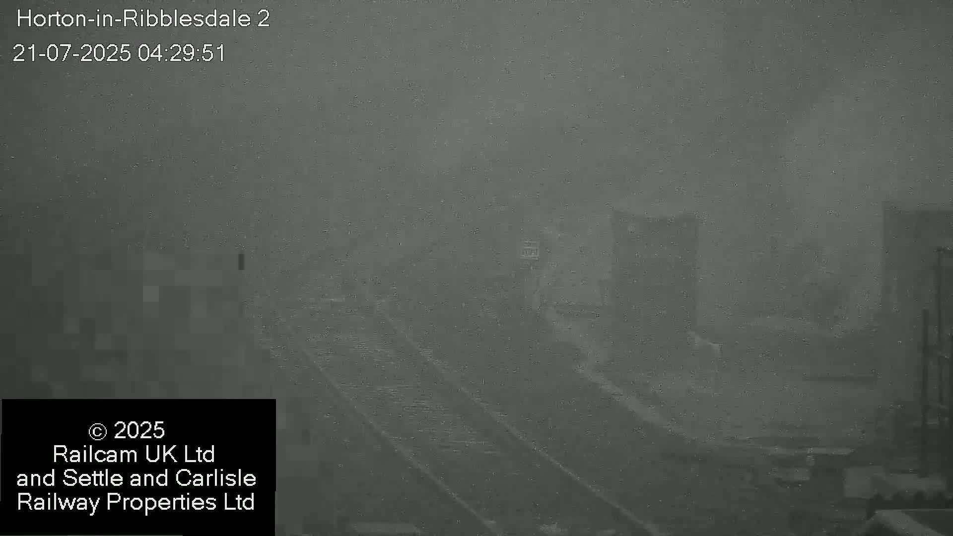 Horton-in-Ribblesdale Railway Station  South Towards View  & Quarry Siding Entrance Live Cam - North Yorkshire, Yorkshire and the Humber, England, United Kingdom