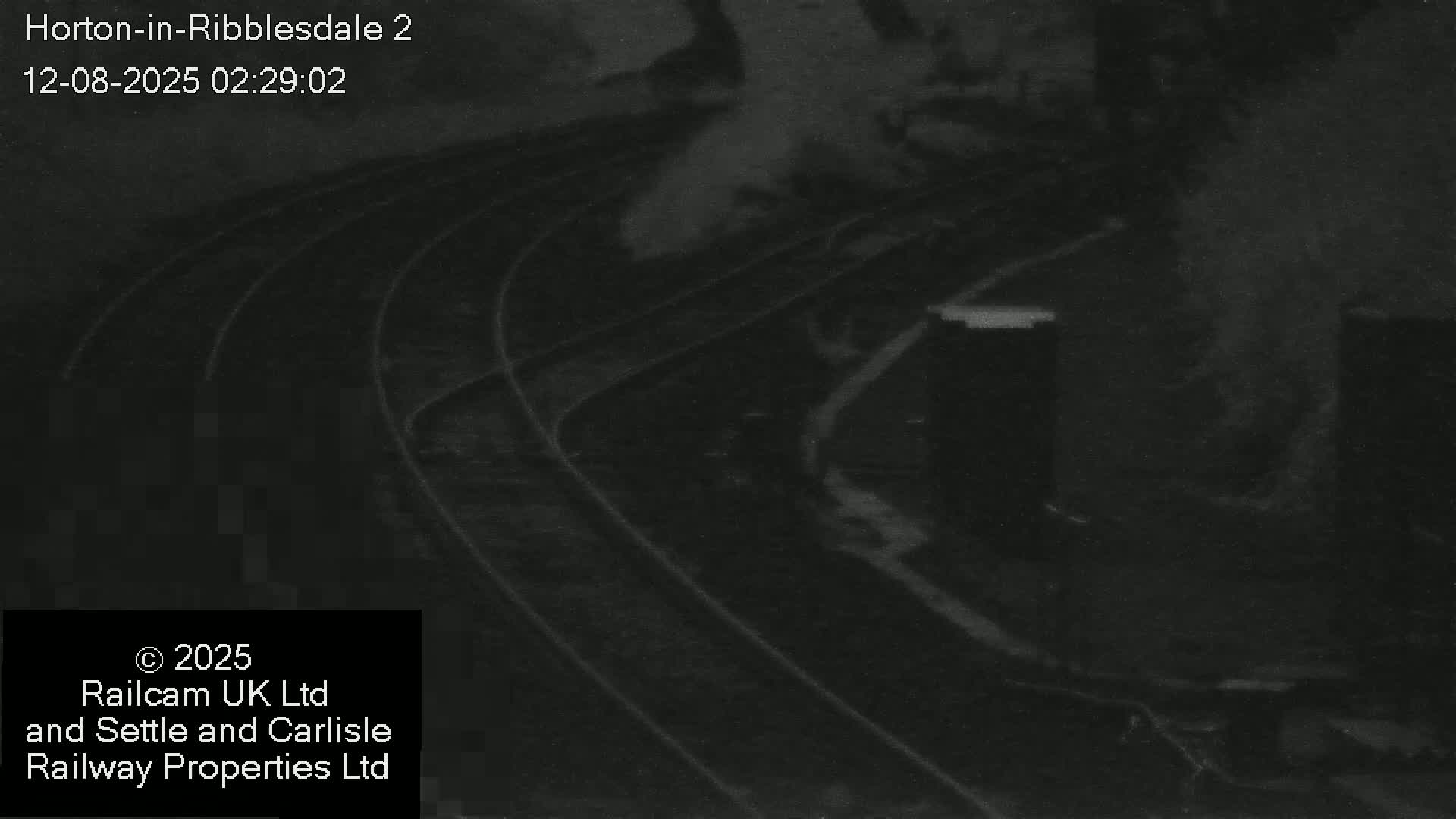 Horton-in-Ribblesdale Railway Station  South Towards View  & Quarry Siding Entrance Live Cam - North Yorkshire, Yorkshire and the Humber, England, United Kingdom