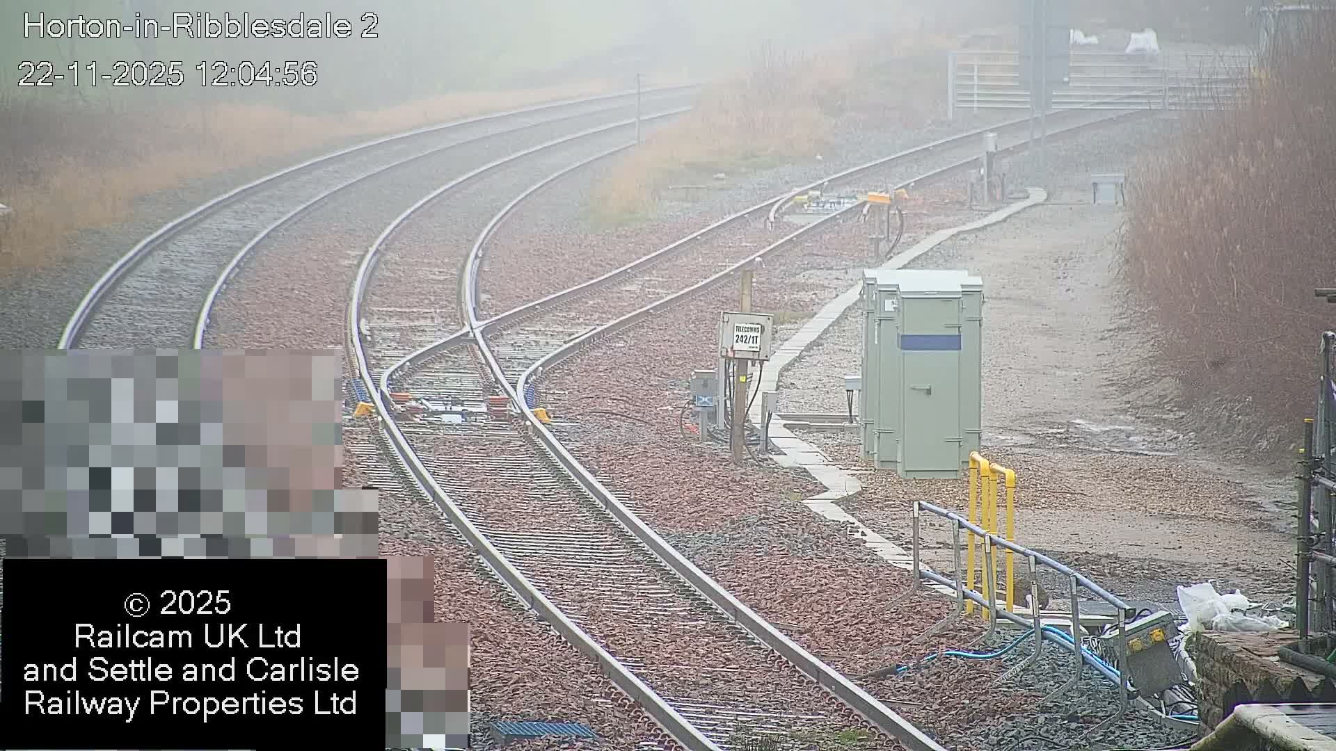 Horton-in-Ribblesdale Railway Station  South Towards View  & Quarry Siding Entrance Live Cam - North Yorkshire, Yorkshire and the Humber, England, United Kingdom