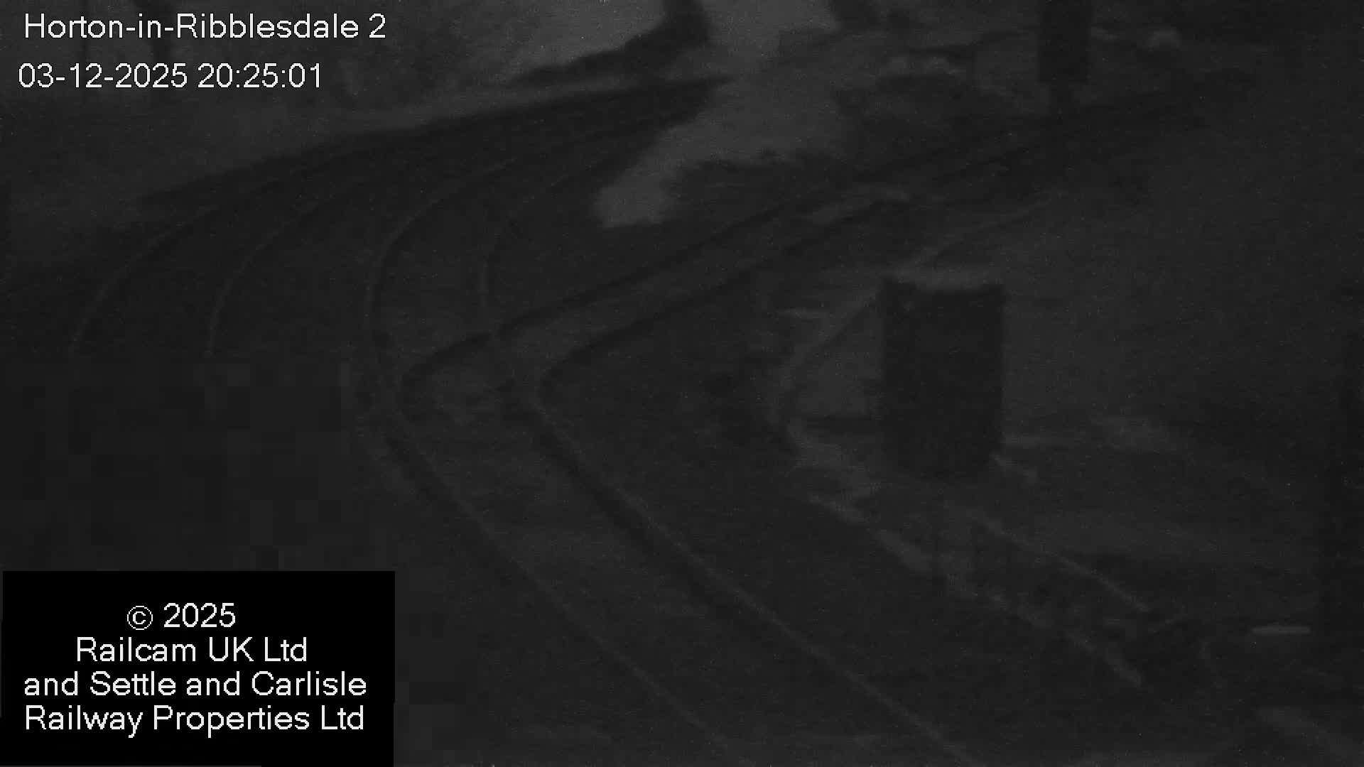 Horton-in-Ribblesdale Railway Station  South Towards View  & Quarry Siding Entrance Live Cam - North Yorkshire, Yorkshire and the Humber, England, United Kingdom