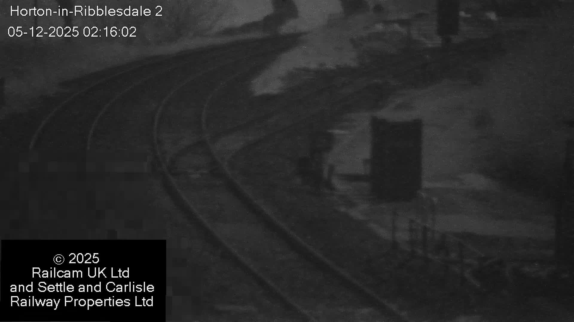 Horton-in-Ribblesdale Railway Station  South Towards View  & Quarry Siding Entrance Live Cam - North Yorkshire, Yorkshire and the Humber, England, United Kingdom