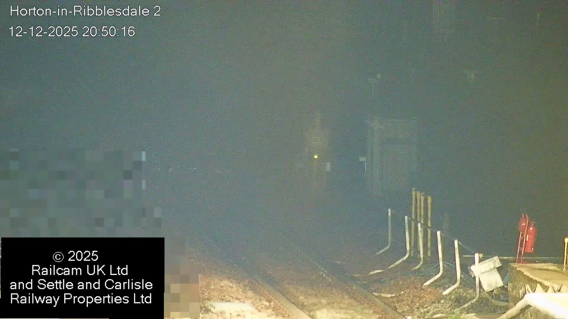 Horton-in-Ribblesdale Railway Station  South Towards View  & Quarry Siding Entrance Live Cam - North Yorkshire, Yorkshire and the Humber, England, United Kingdom