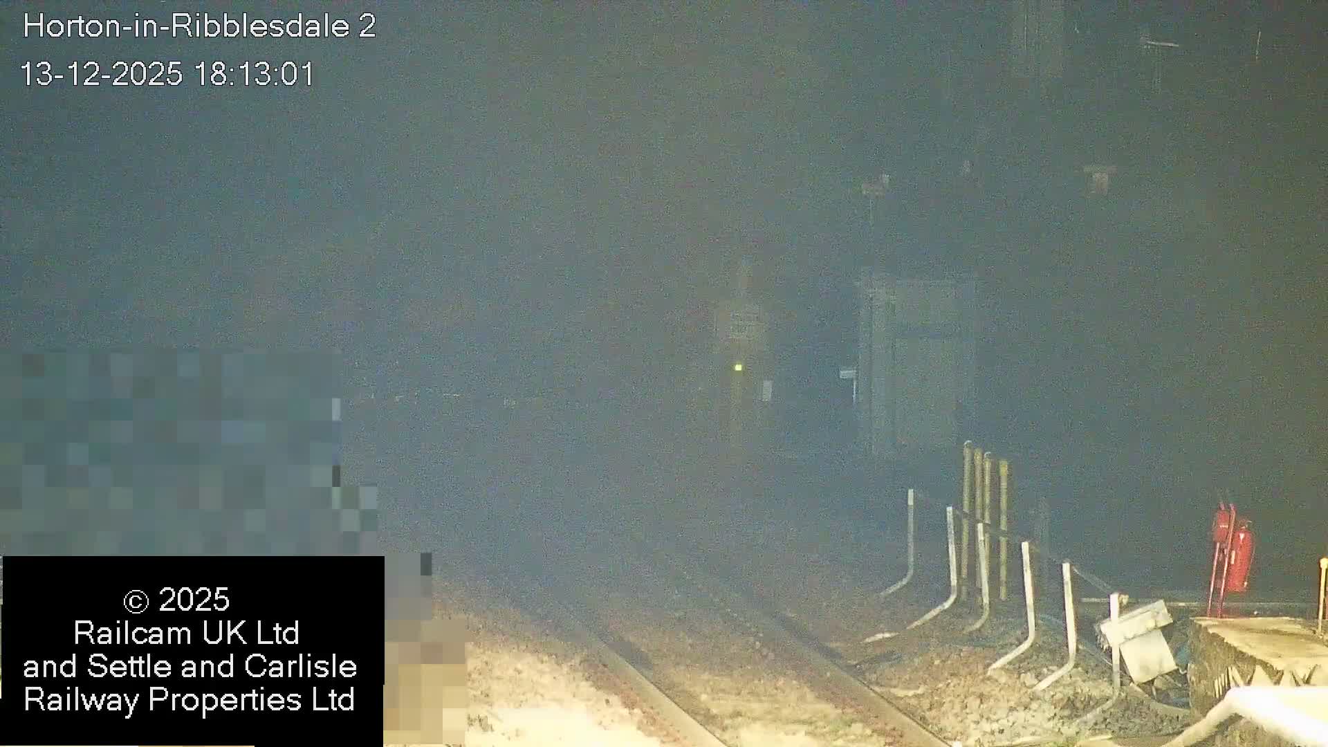 Horton-in-Ribblesdale Railway Station  South Towards View  & Quarry Siding Entrance Live Cam - North Yorkshire, Yorkshire and the Humber, England, United Kingdom
