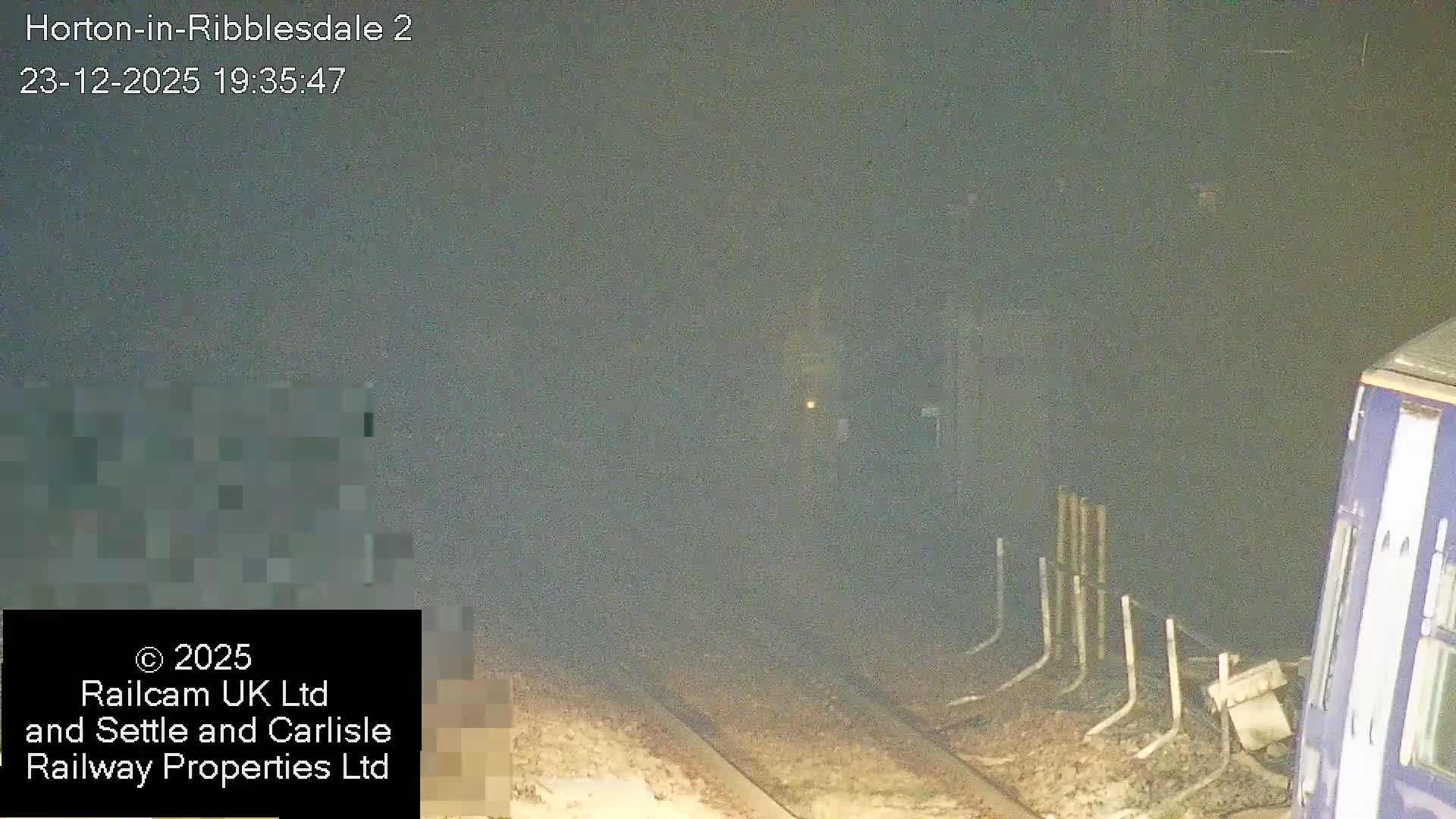 Horton-in-Ribblesdale Railway Station  South Towards View  & Quarry Siding Entrance Live Cam - North Yorkshire, Yorkshire and the Humber, England, United Kingdom