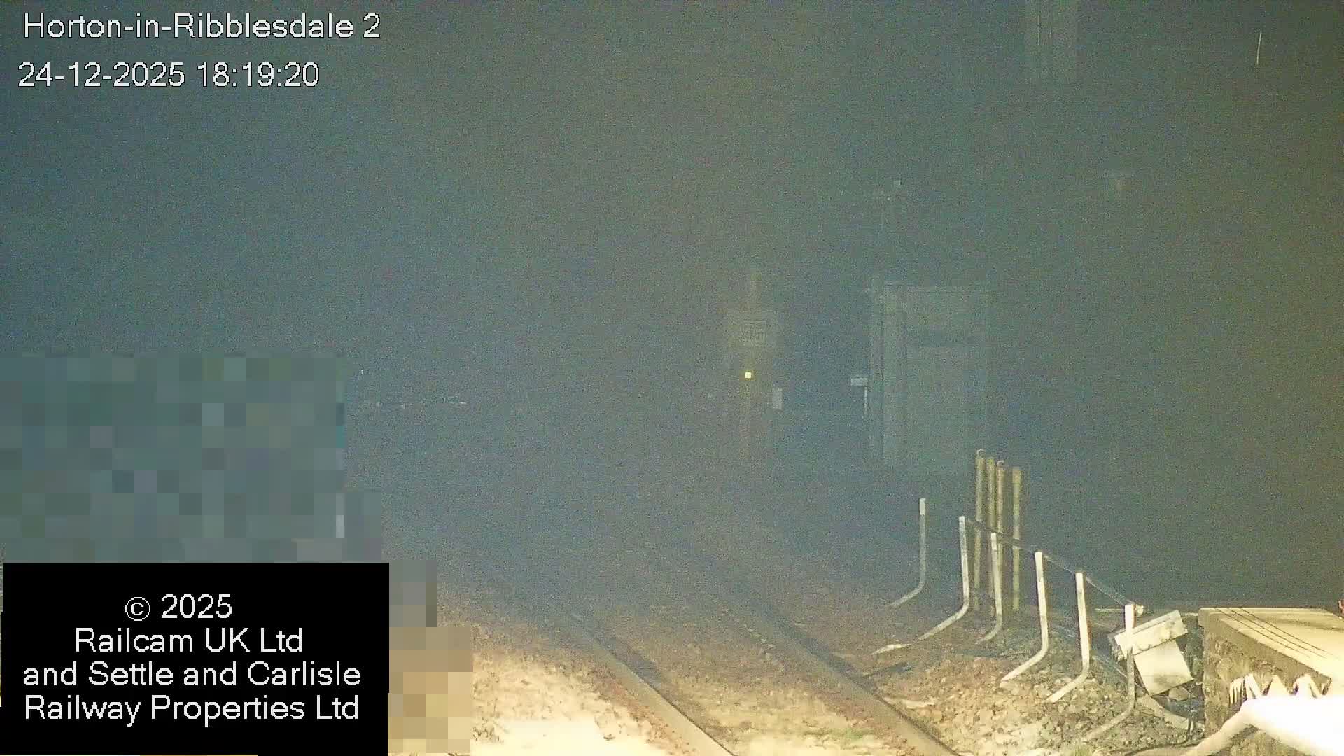 Horton-in-Ribblesdale Railway Station  South Towards View  & Quarry Siding Entrance Live Cam - North Yorkshire, Yorkshire and the Humber, England, United Kingdom
