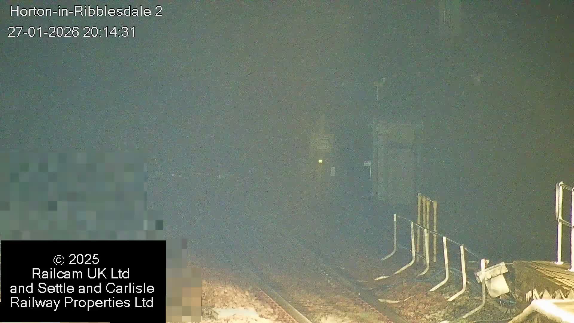 Horton-in-Ribblesdale Railway Station  South Towards View  & Quarry Siding Entrance Live Cam - North Yorkshire, Yorkshire and the Humber, England, United Kingdom