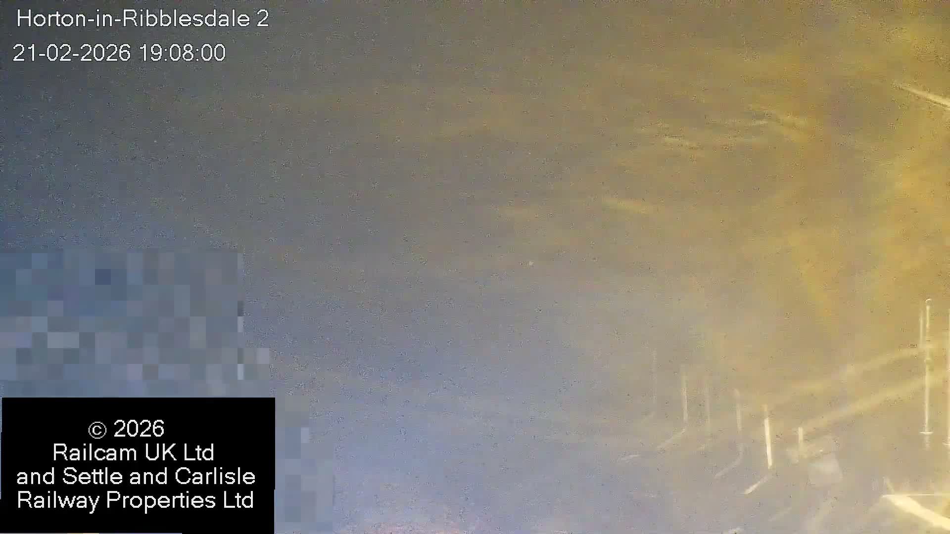 Horton-in-Ribblesdale Railway Station  South Towards View  & Quarry Siding Entrance Live Cam - North Yorkshire, Yorkshire and the Humber, England, United Kingdom