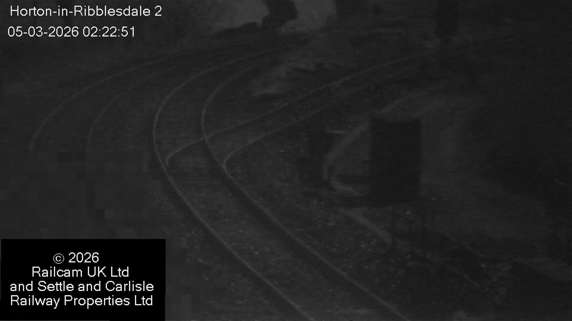 Horton-in-Ribblesdale Railway Station  South Towards View  & Quarry Siding Entrance Live Cam - North Yorkshire, Yorkshire and the Humber, England, United Kingdom