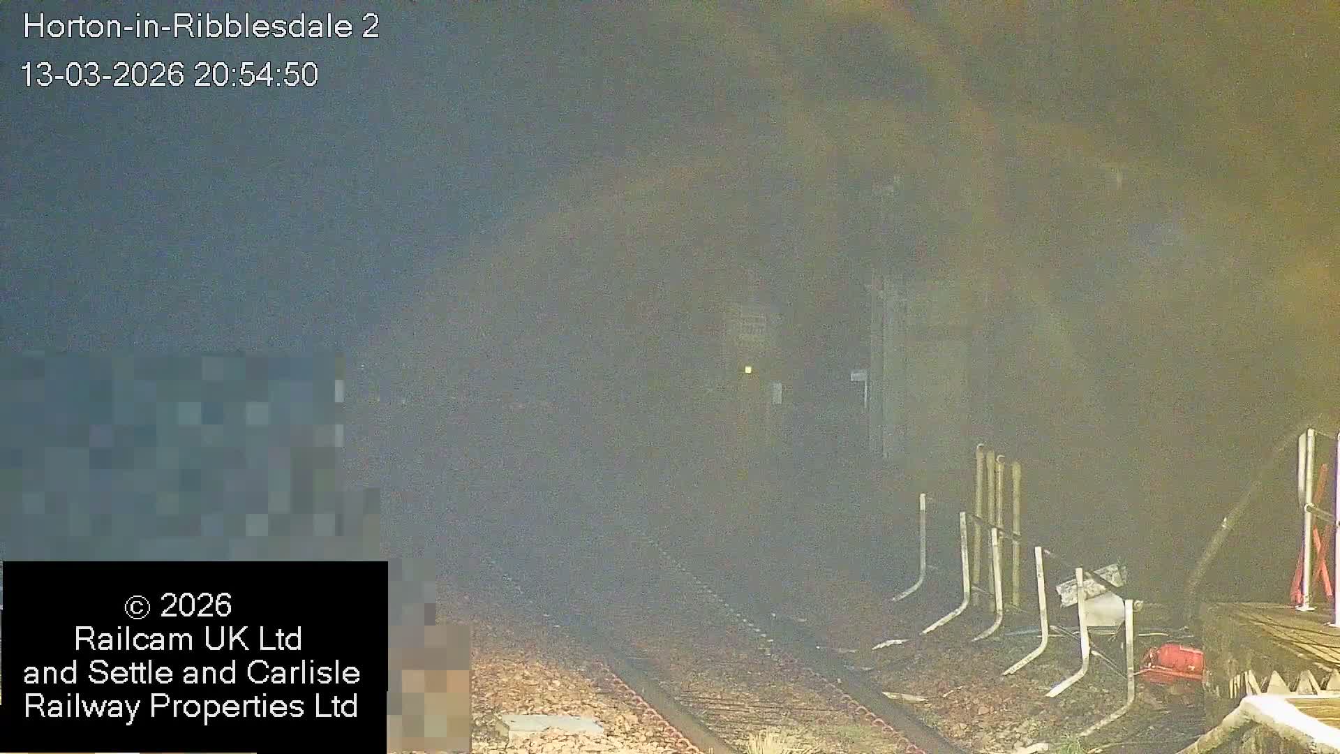 Horton-in-Ribblesdale Railway Station  South Towards View  & Quarry Siding Entrance Live Cam - North Yorkshire, Yorkshire and the Humber, England, United Kingdom