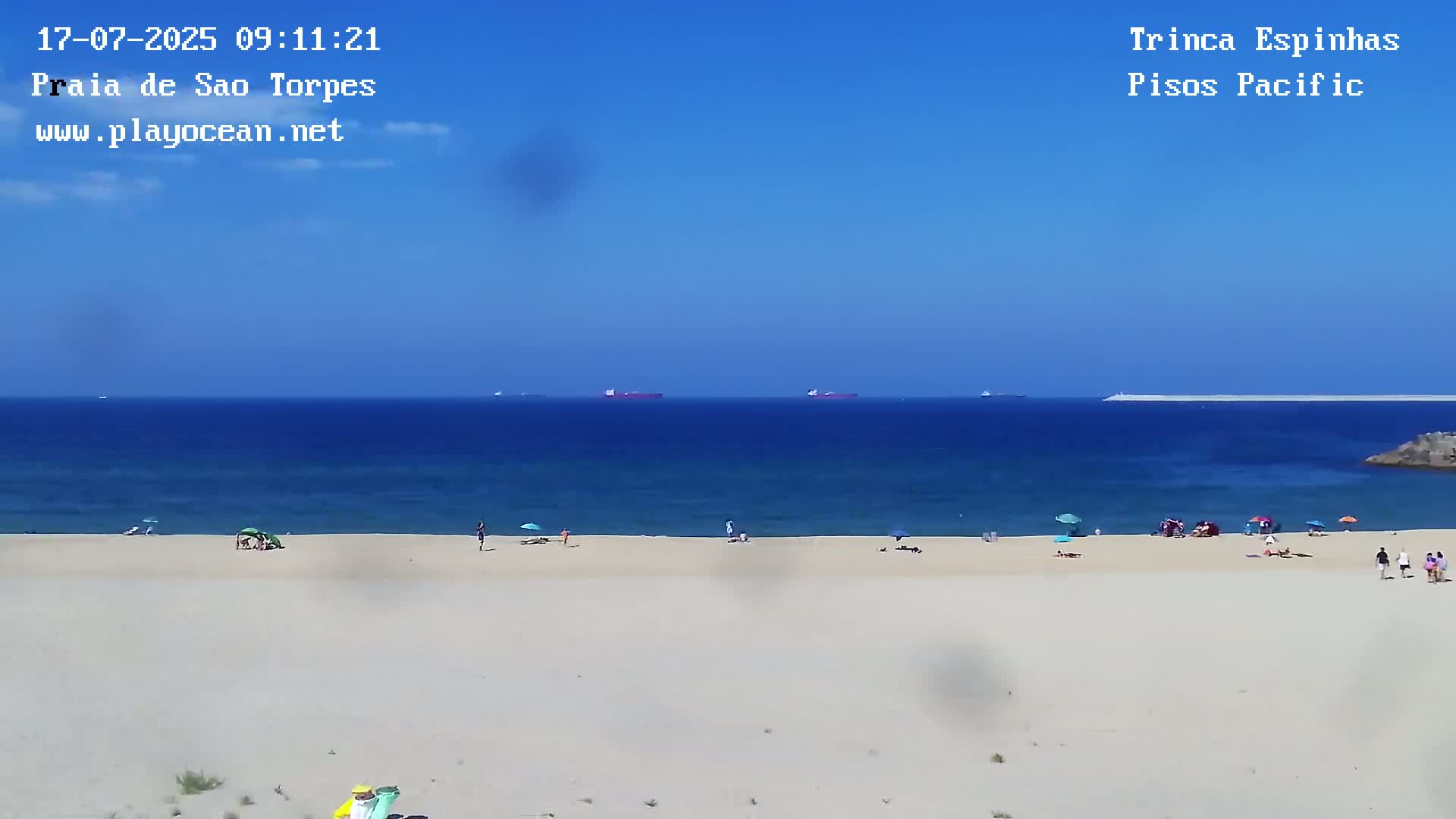 Sines, Praia de São Torpes Beach & Porto Sines Port Live Cam - Sines, Setúbal, Alentejo Litoral, Alentejo, Portugal