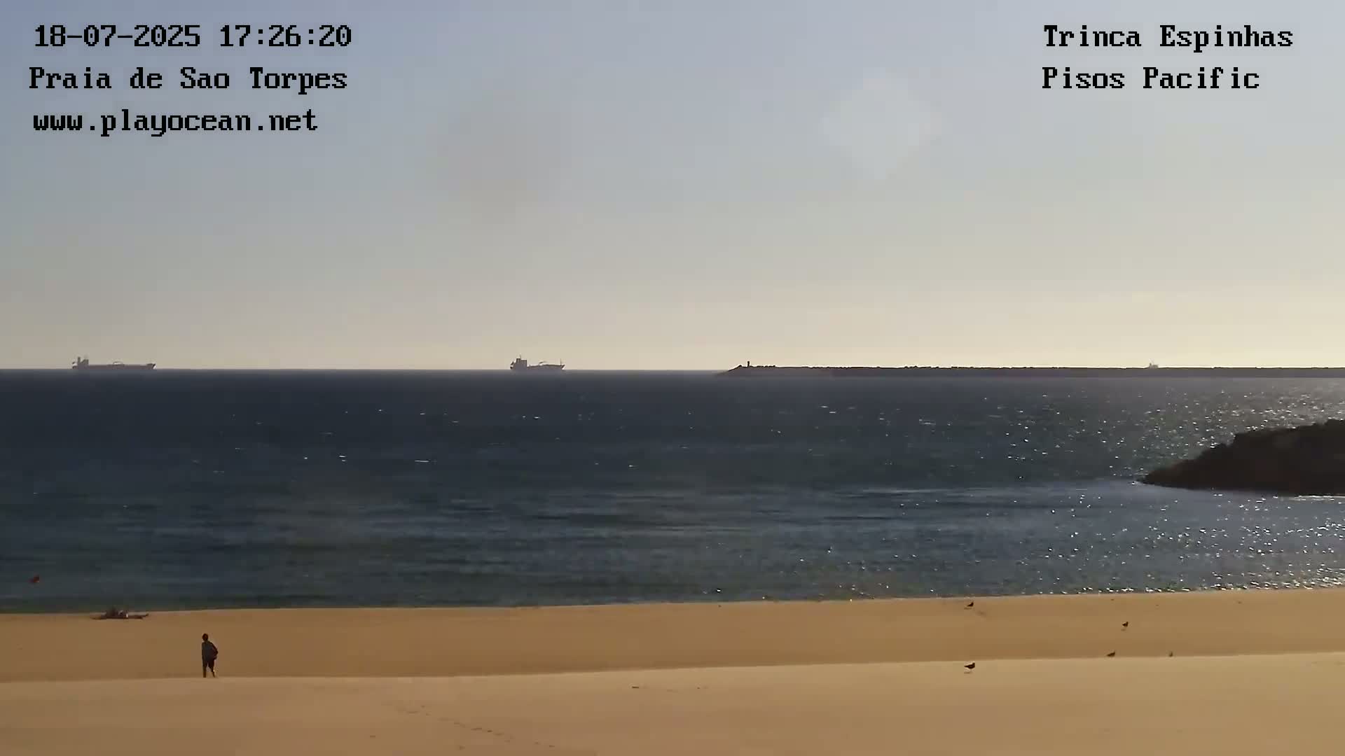 Sines, Praia de São Torpes Beach & Porto Sines Port Live Cam - Sines, Setúbal, Alentejo Litoral, Alentejo, Portugal