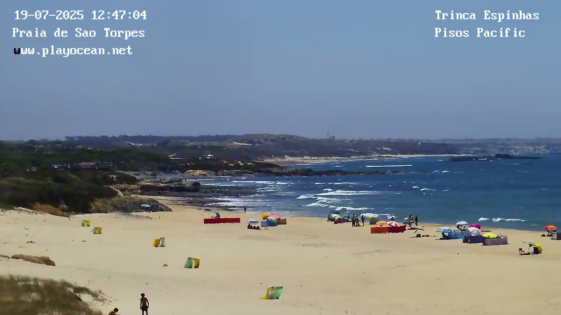 Sines, Praia de São Torpes Beach & Porto Sines Port Live Cam - Sines, Setúbal, Alentejo Litoral, Alentejo, Portugal