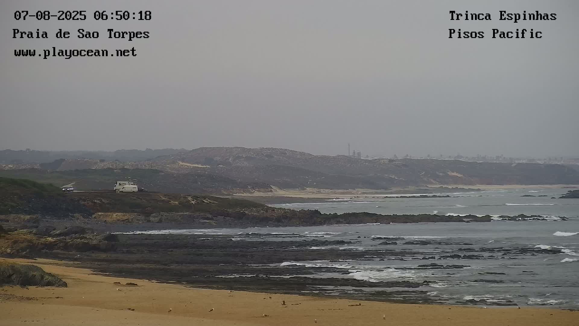 Sines, Praia de São Torpes Beach & Porto Sines Port Live Cam - Sines, Setúbal, Alentejo Litoral, Alentejo, Portugal