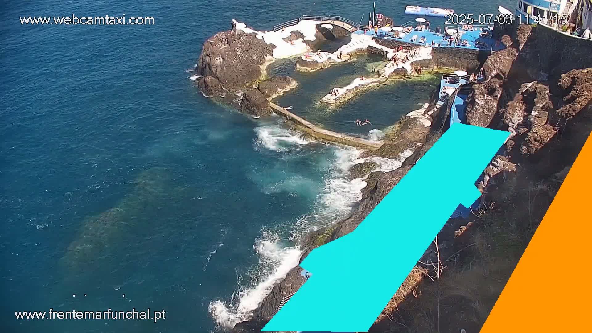 Sao Martinho, Piscinas Naturais da Doca do Cavacas Natural Pools Live Cam - Sao Martinho,  Funchal, Madeira, Portugal