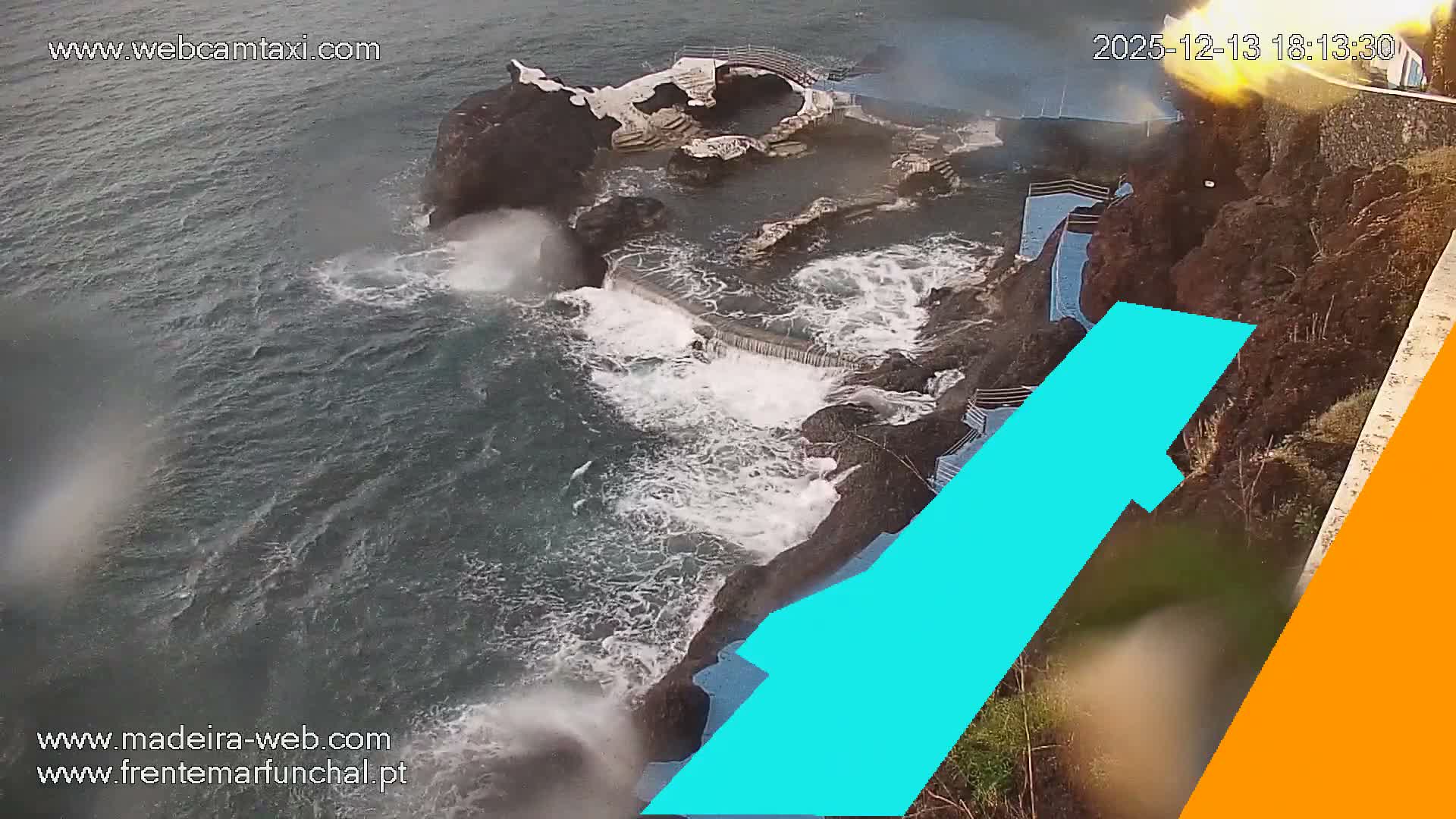 Sao Martinho, Piscinas Naturais da Doca do Cavacas Natural Pools Live Cam - Sao Martinho,  Funchal, Madeira, Portugal