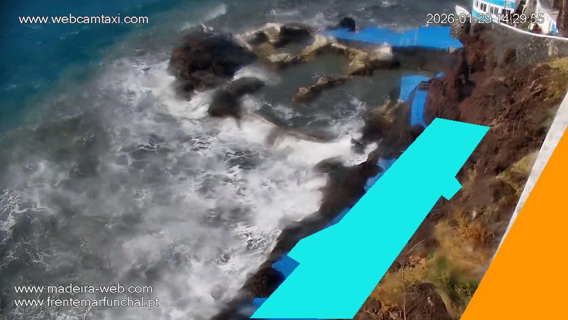 Sao Martinho, Piscinas Naturais da Doca do Cavacas Natural Pools Live Cam - Sao Martinho,  Funchal, Madeira, Portugal