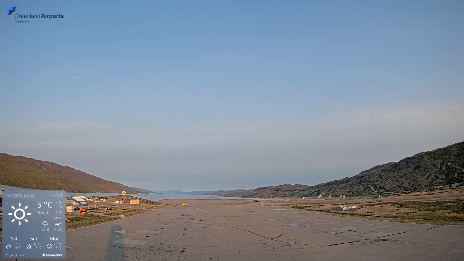 Kangerlussuaq Village & Kangerlussuaq Sondre Stromfjord Airport West Towards View Live Cam SFJ/BGSF - Kangerlussuaq, Qeqqata, Greenland, Denmark