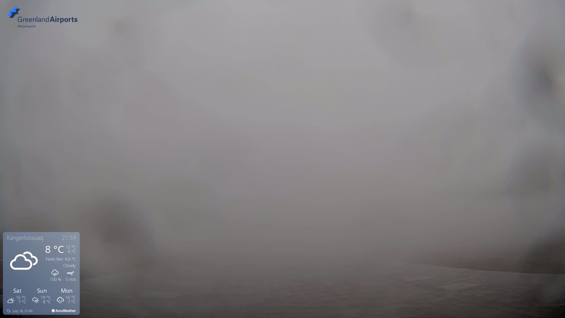 Kangerlussuaq Village & Kangerlussuaq Sondre Stromfjord Airport West Towards View Live Cam SFJ/BGSF - Kangerlussuaq, Qeqqata, Greenland, Denmark