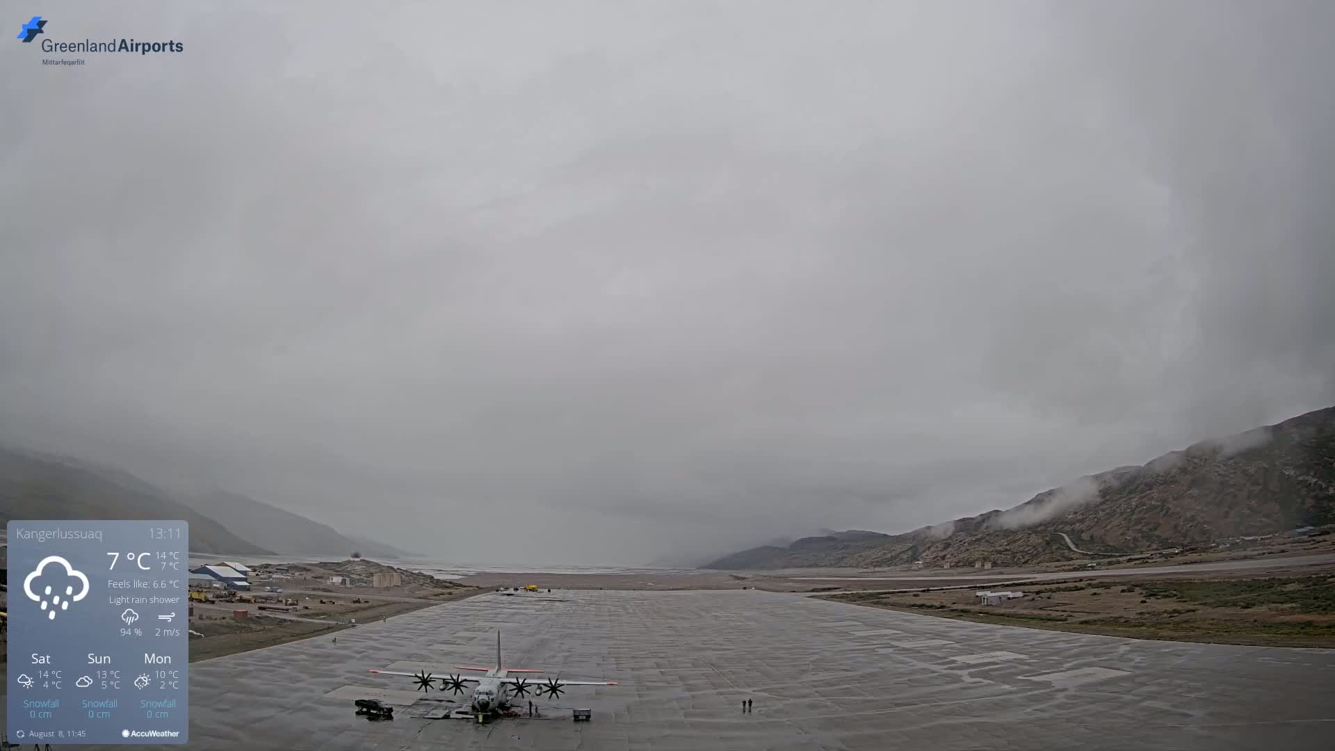 Kangerlussuaq Village & Kangerlussuaq Sondre Stromfjord Airport West Towards View Live Cam SFJ/BGSF - Kangerlussuaq, Qeqqata, Greenland, Denmark