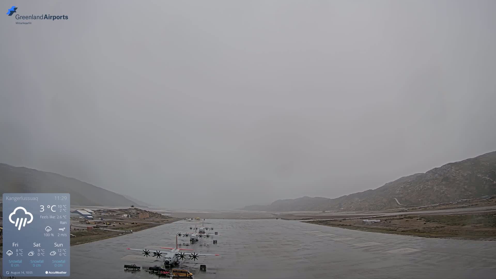 Kangerlussuaq Village & Kangerlussuaq Sondre Stromfjord Airport West Towards View Live Cam SFJ/BGSF - Kangerlussuaq, Qeqqata, Greenland, Denmark