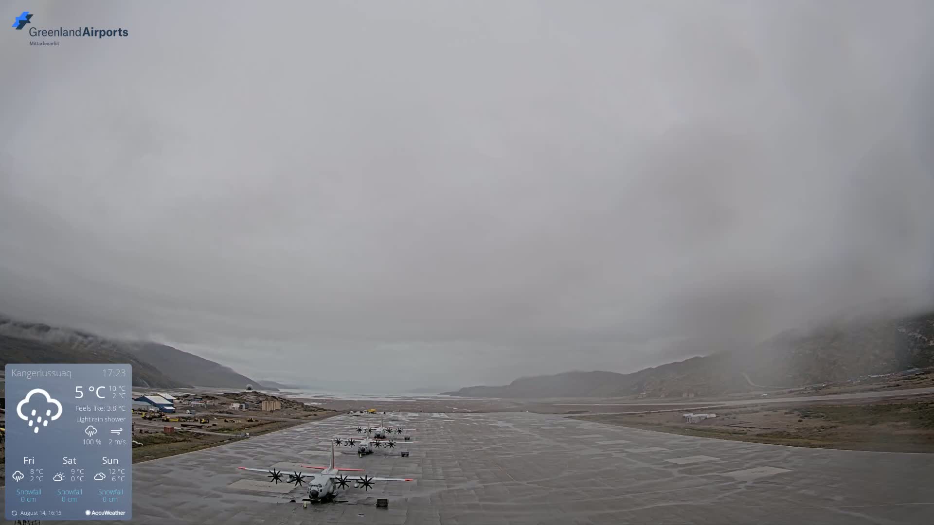 Kangerlussuaq Village & Kangerlussuaq Sondre Stromfjord Airport West Towards View Live Cam SFJ/BGSF - Kangerlussuaq, Qeqqata, Greenland, Denmark