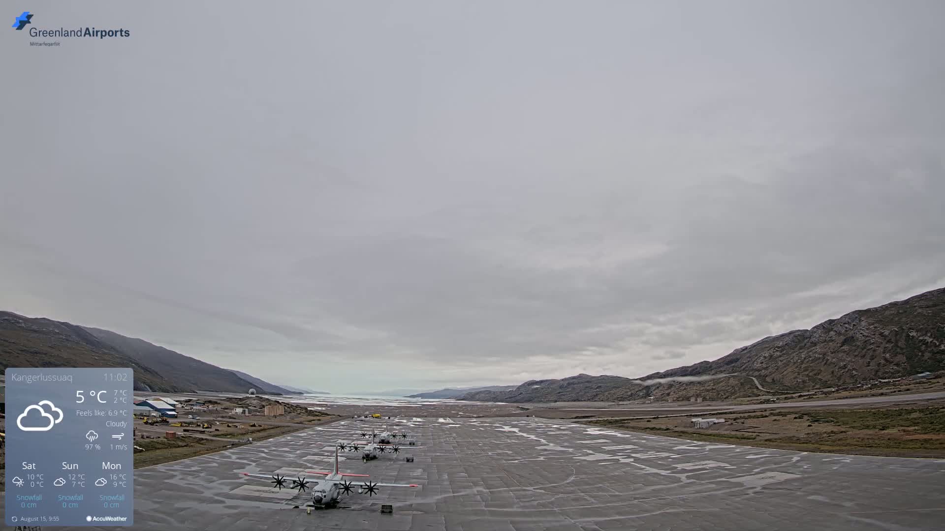 Kangerlussuaq Village & Kangerlussuaq Sondre Stromfjord Airport West Towards View Live Cam SFJ/BGSF - Kangerlussuaq, Qeqqata, Greenland, Denmark