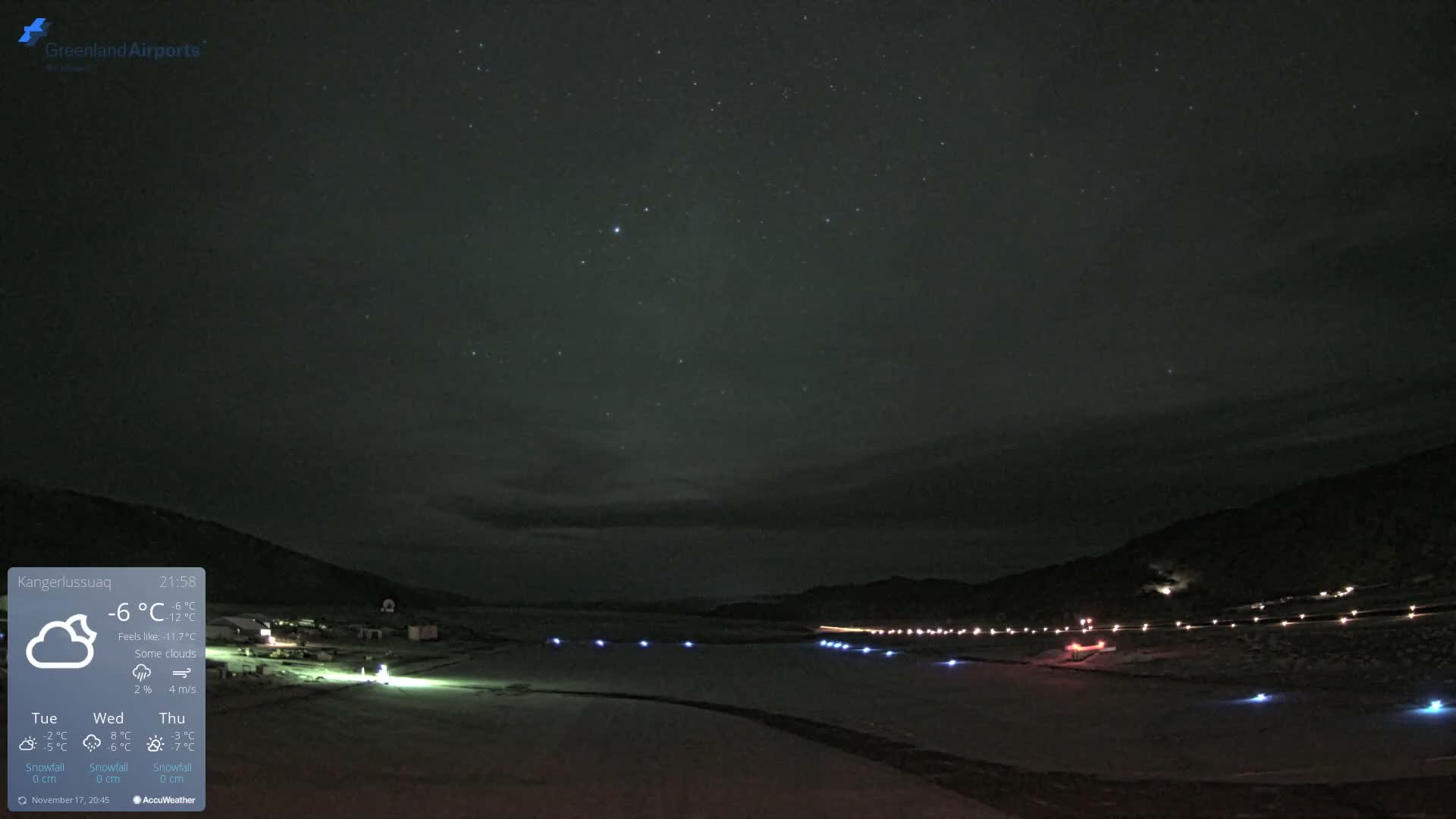 Kangerlussuaq Village & Kangerlussuaq Sondre Stromfjord Airport West Towards View Live Cam SFJ/BGSF - Kangerlussuaq, Qeqqata, Greenland, Denmark