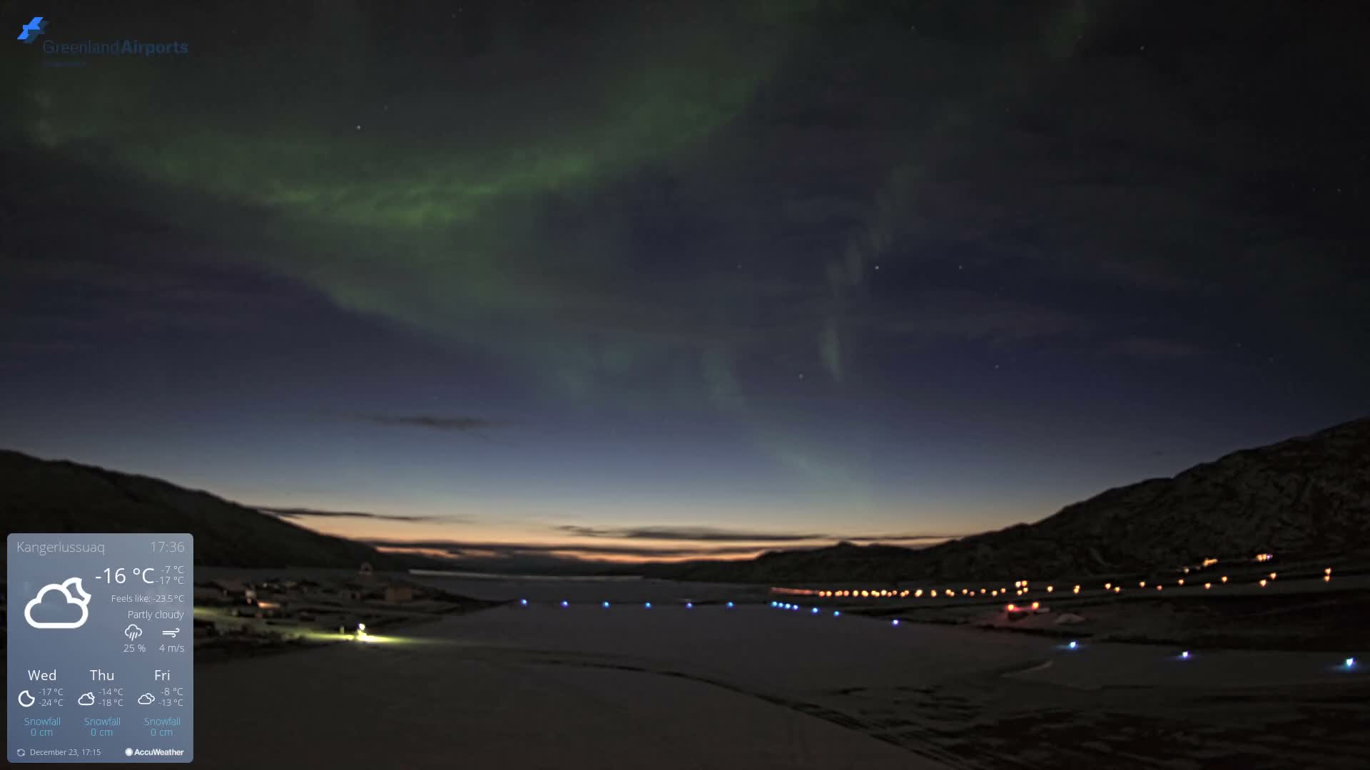 Kangerlussuaq Village & Kangerlussuaq Sondre Stromfjord Airport West Towards View Live Cam SFJ/BGSF - Kangerlussuaq, Qeqqata, Greenland, Denmark