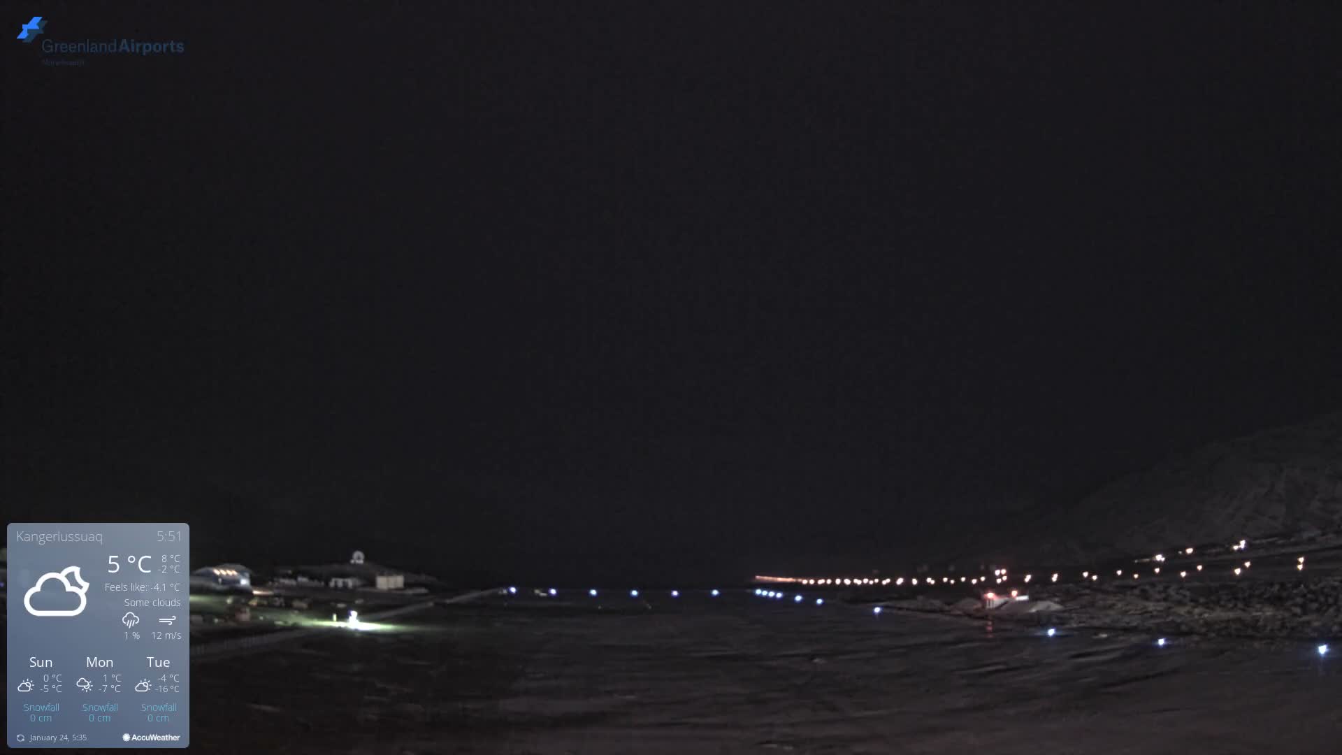 Kangerlussuaq Village & Kangerlussuaq Sondre Stromfjord Airport West Towards View Live Cam SFJ/BGSF - Kangerlussuaq, Qeqqata, Greenland, Denmark