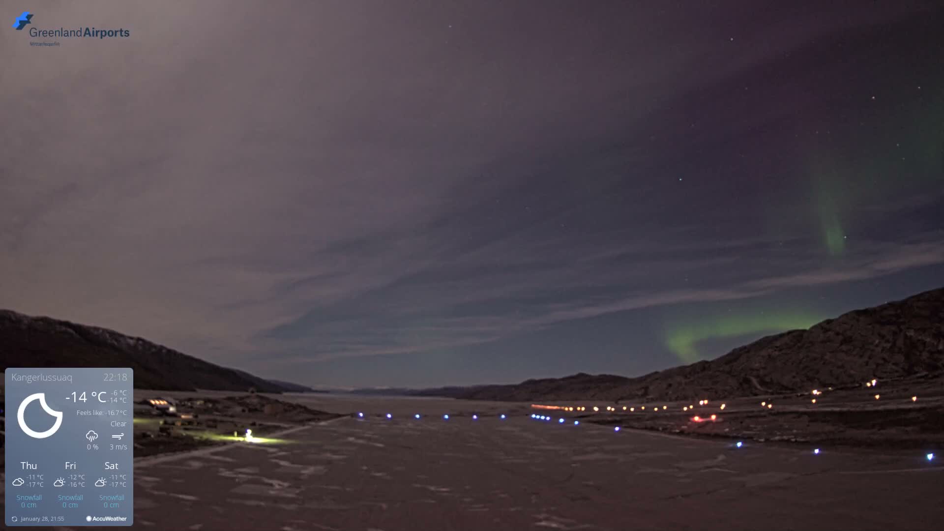 Kangerlussuaq Village & Kangerlussuaq Sondre Stromfjord Airport West Towards View Live Cam SFJ/BGSF - Kangerlussuaq, Qeqqata, Greenland, Denmark