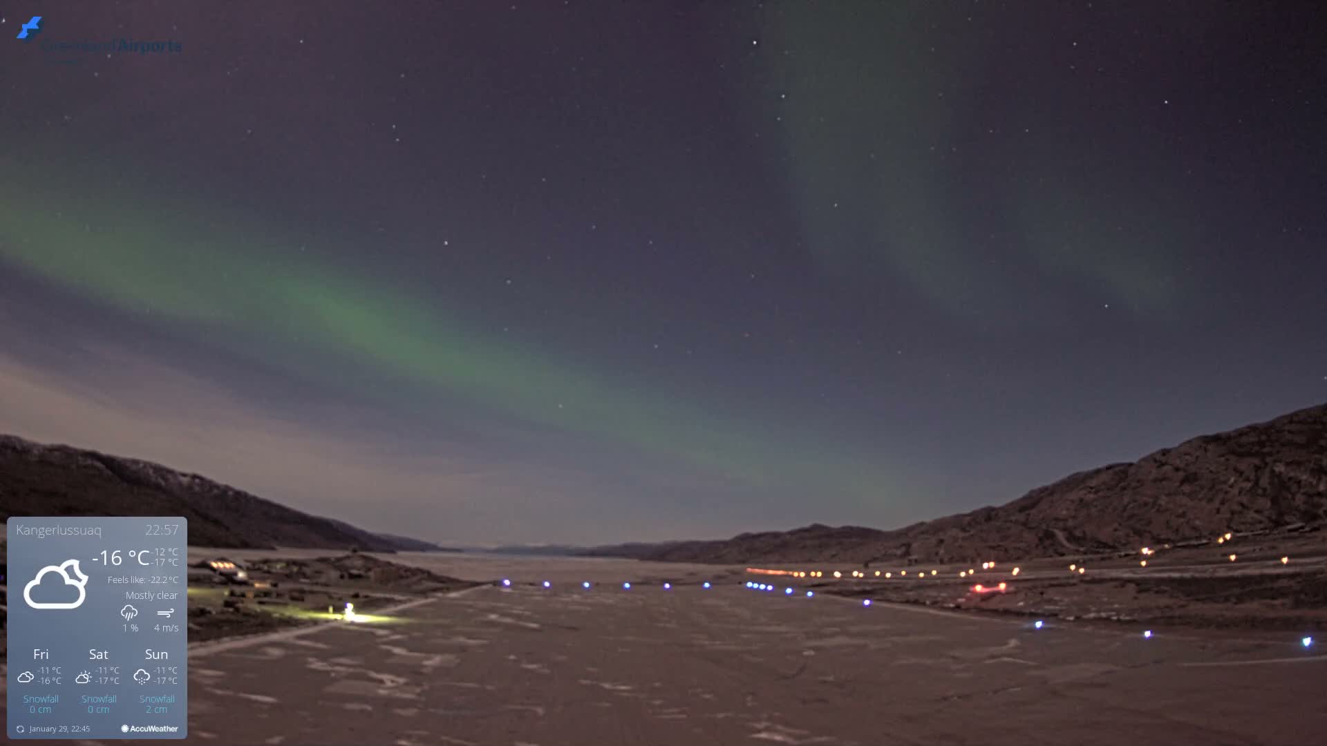 Kangerlussuaq Village & Kangerlussuaq Sondre Stromfjord Airport West Towards View Live Cam SFJ/BGSF - Kangerlussuaq, Qeqqata, Greenland, Denmark