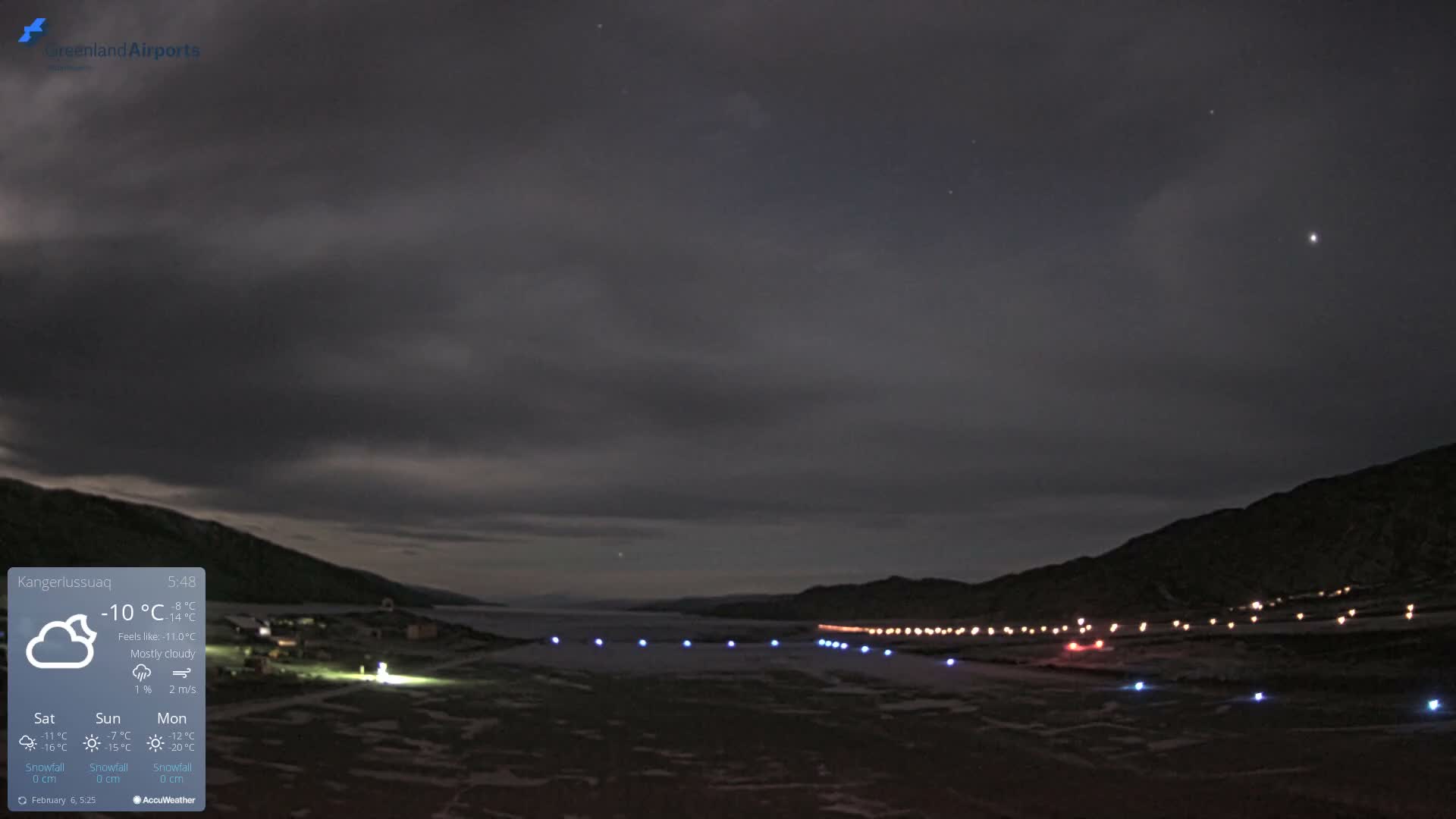 Kangerlussuaq Village & Kangerlussuaq Sondre Stromfjord Airport West Towards View Live Cam SFJ/BGSF - Kangerlussuaq, Qeqqata, Greenland, Denmark